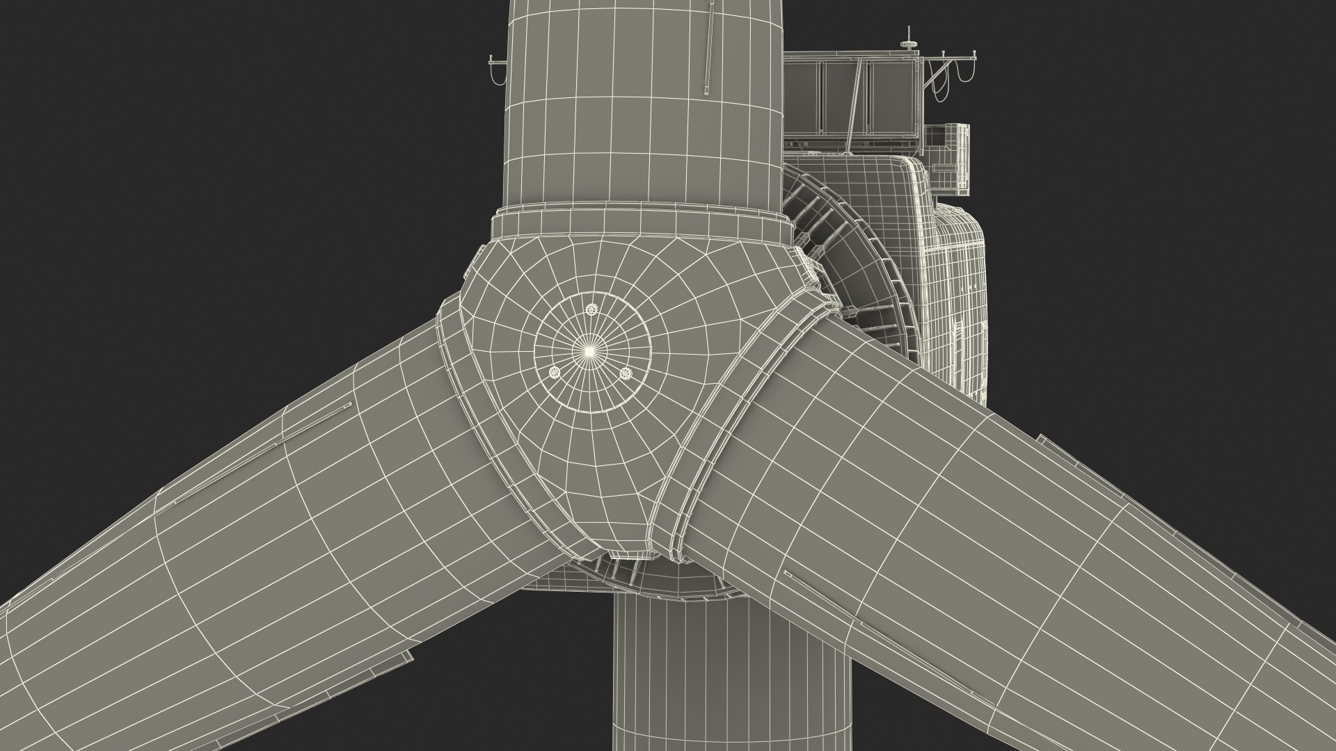 3D model Massive Offshore Wind Turbine Base Frame