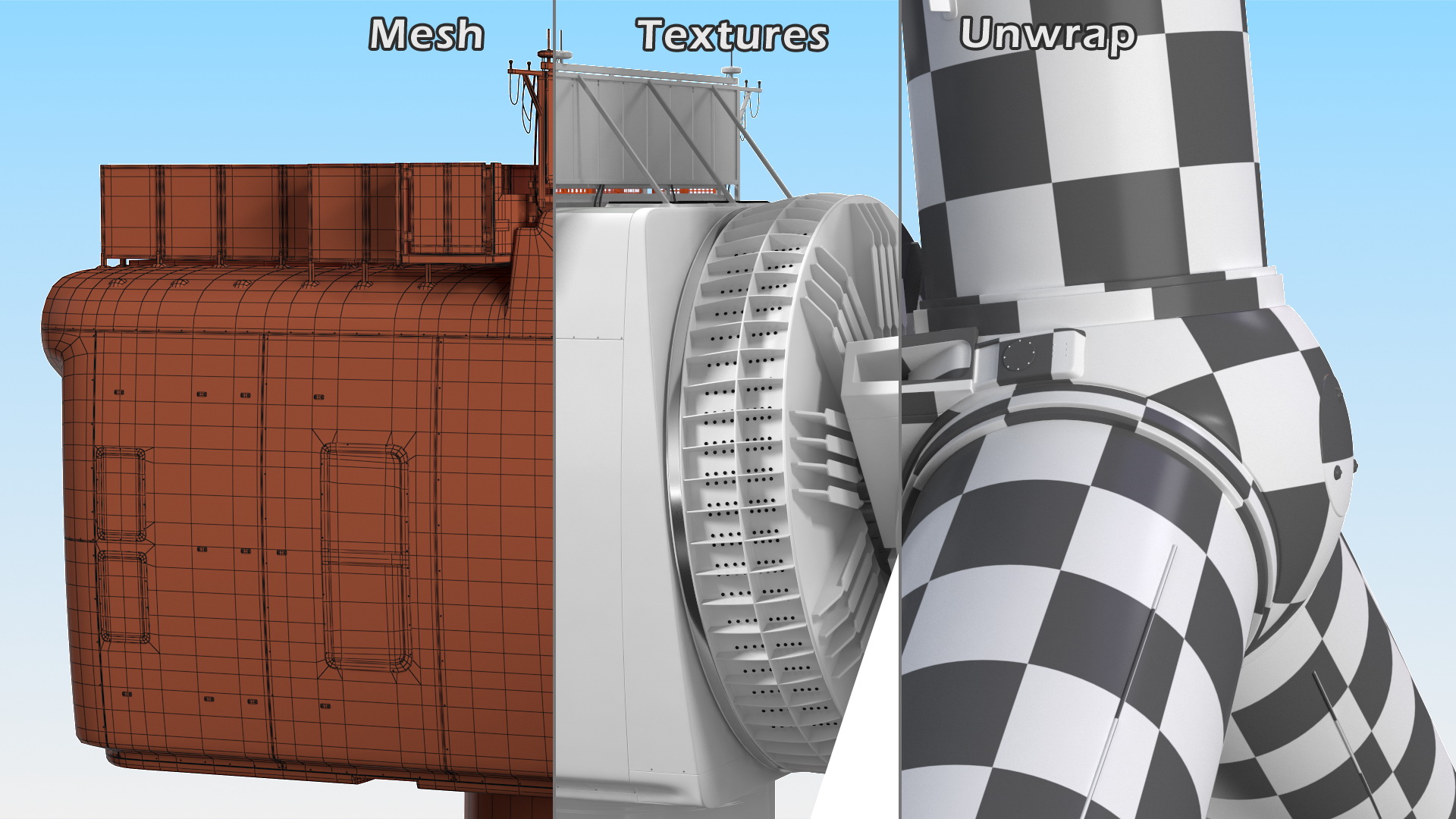 3D model Massive Offshore Wind Turbine Base Frame