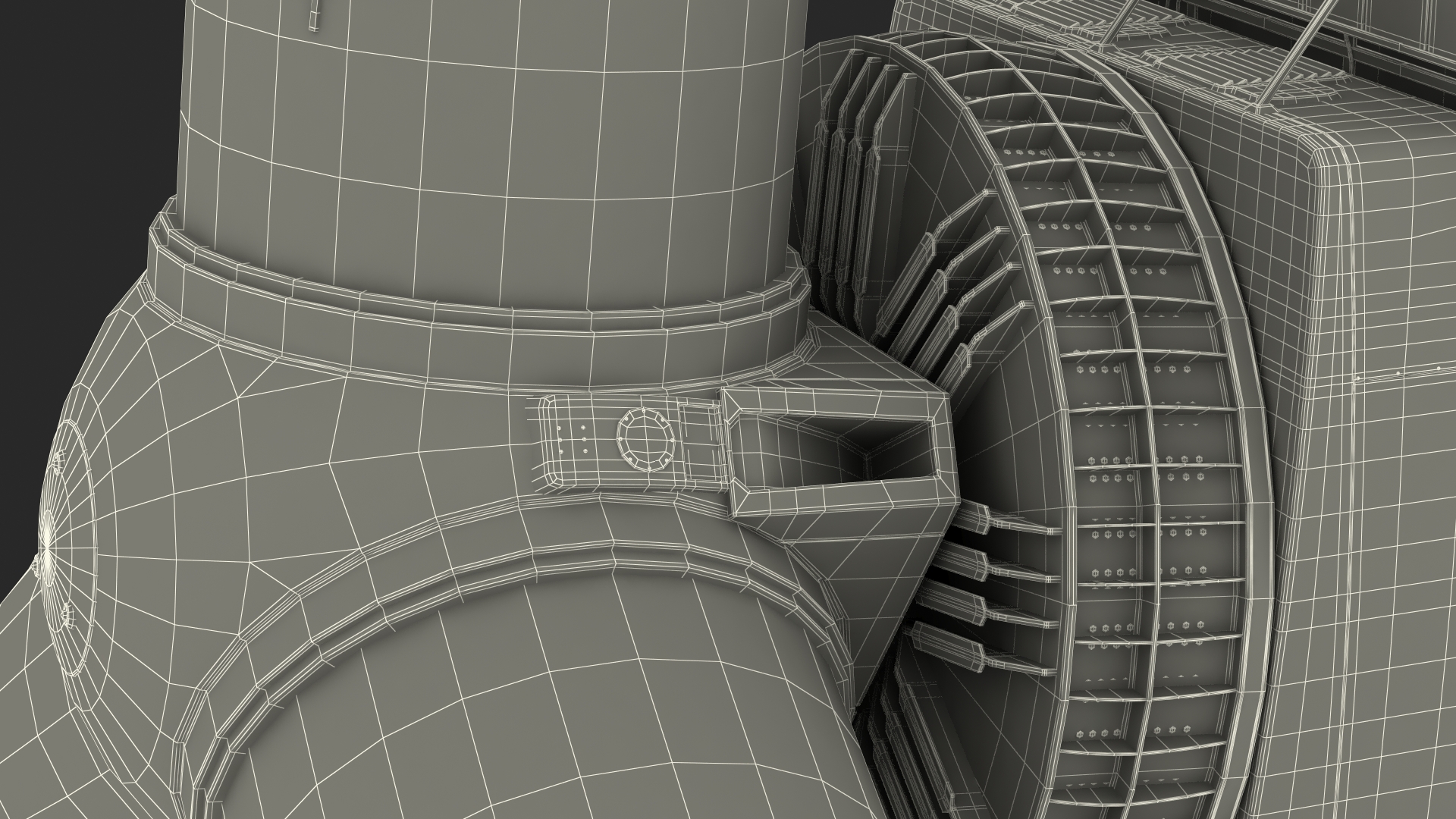 3D model Massive Offshore Wind Turbine Base Frame