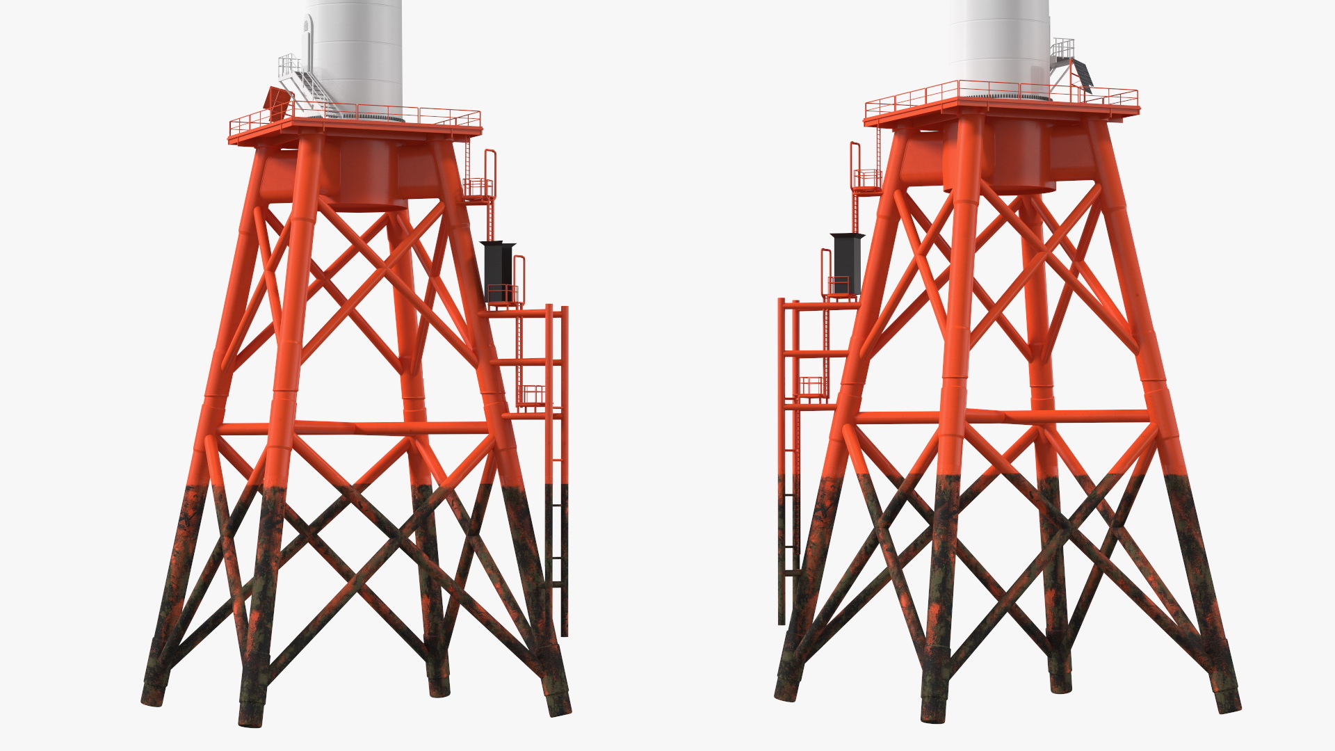 3D model Massive Offshore Wind Turbine Base Frame