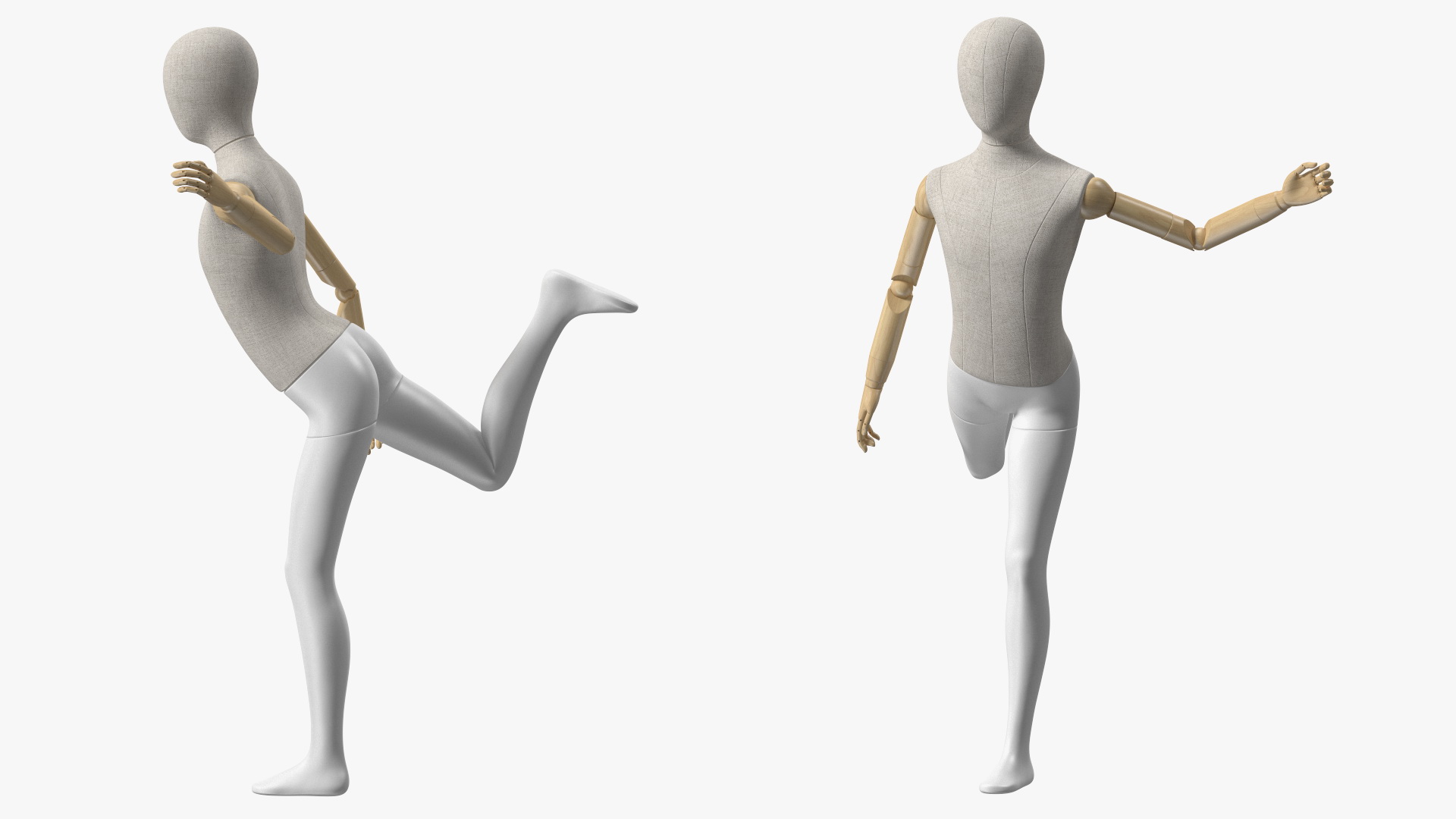 Flexible Child Mannequin Balancing Pose 3D model