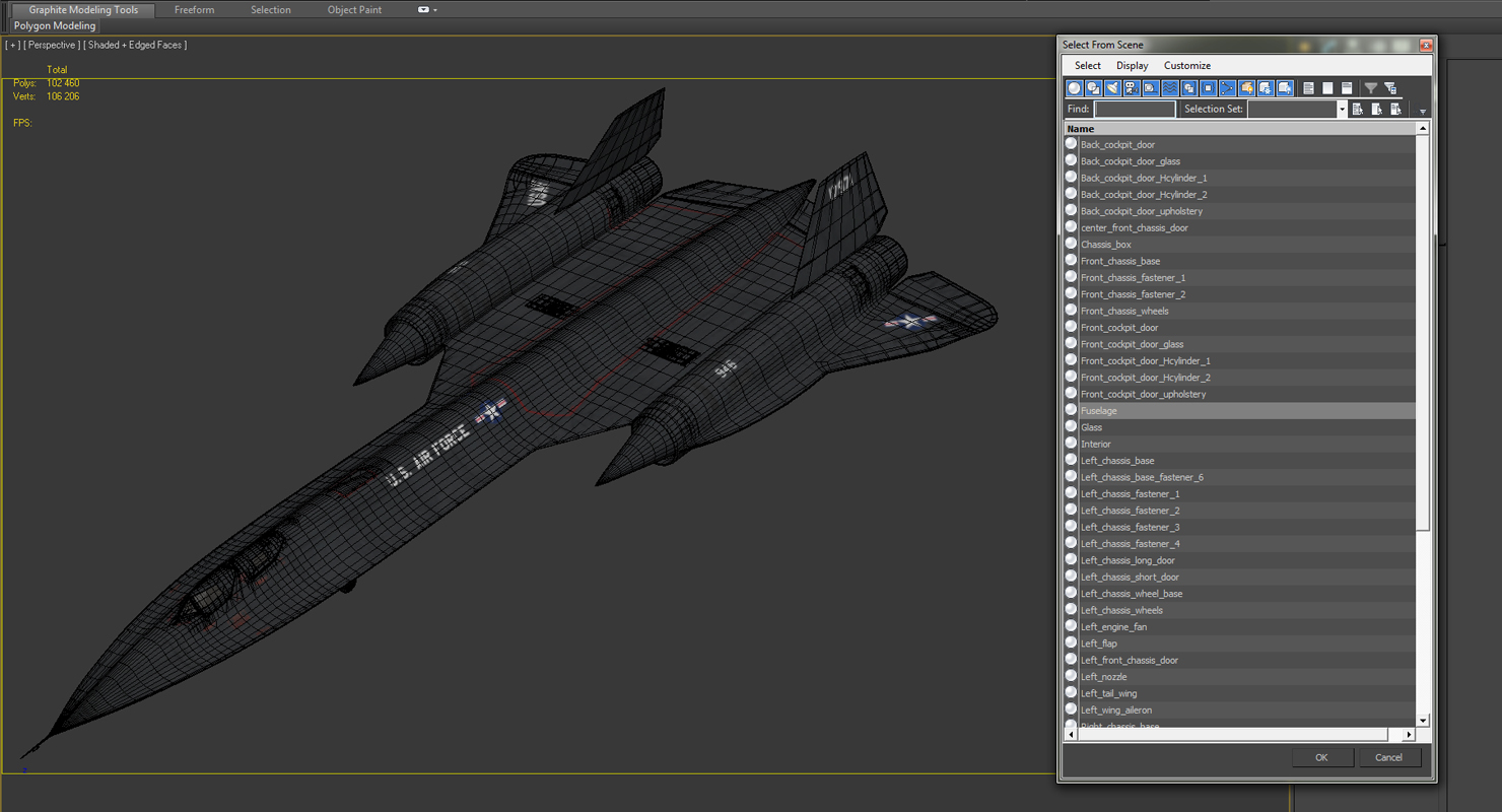 Lockheed SR 71 Blackbird 3D model