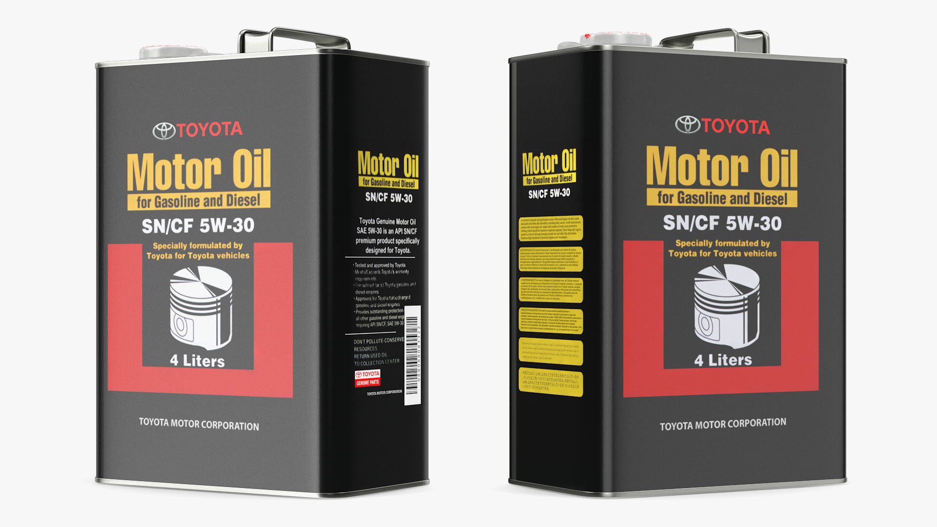 3D model TOYOTA Engine Oil 4L Metal Can