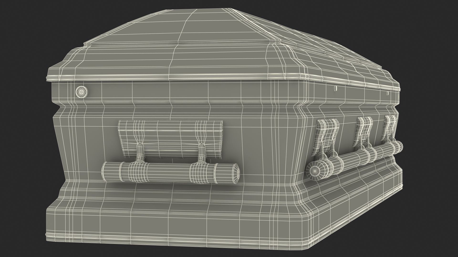 3D model White Funeral Casket