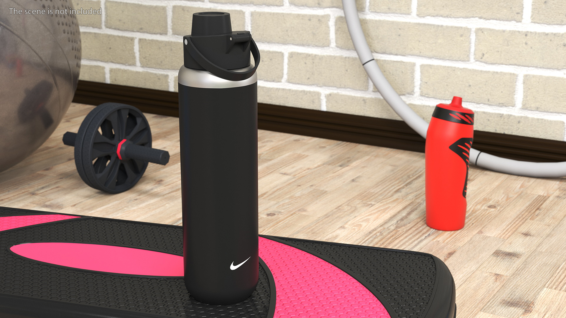 Bottle Water Nike Black Close 3D model