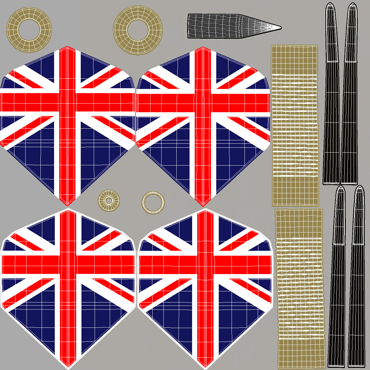 British Flag Dart 3D