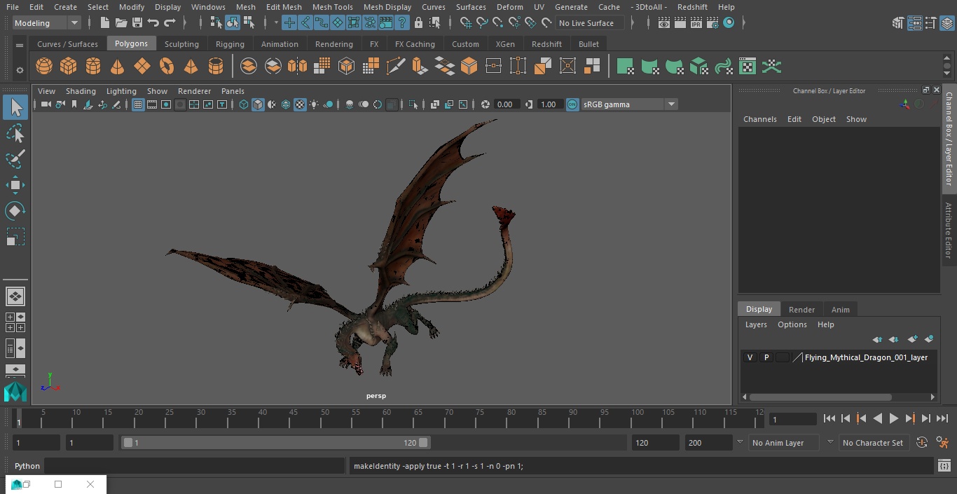 Flying Mythical Dragon 3D