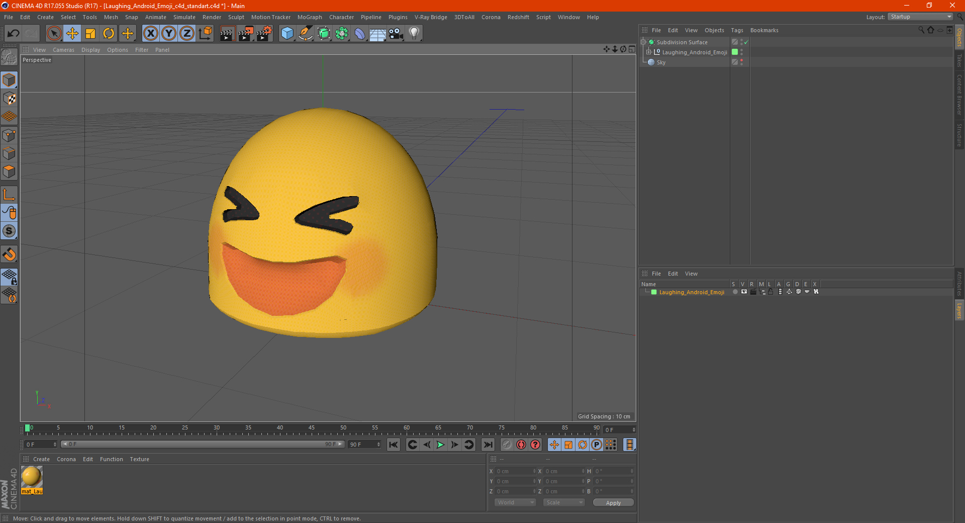 Laughing Android Emoji 3D