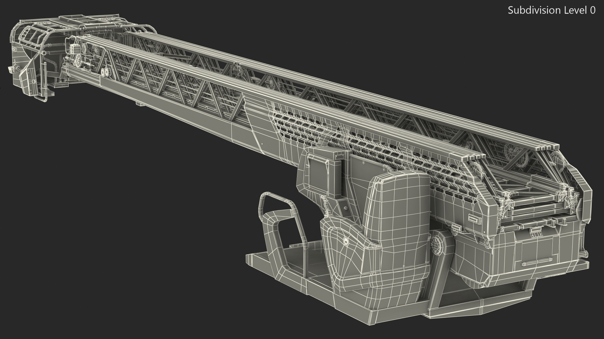 3D Turntable Ladder Rigged model