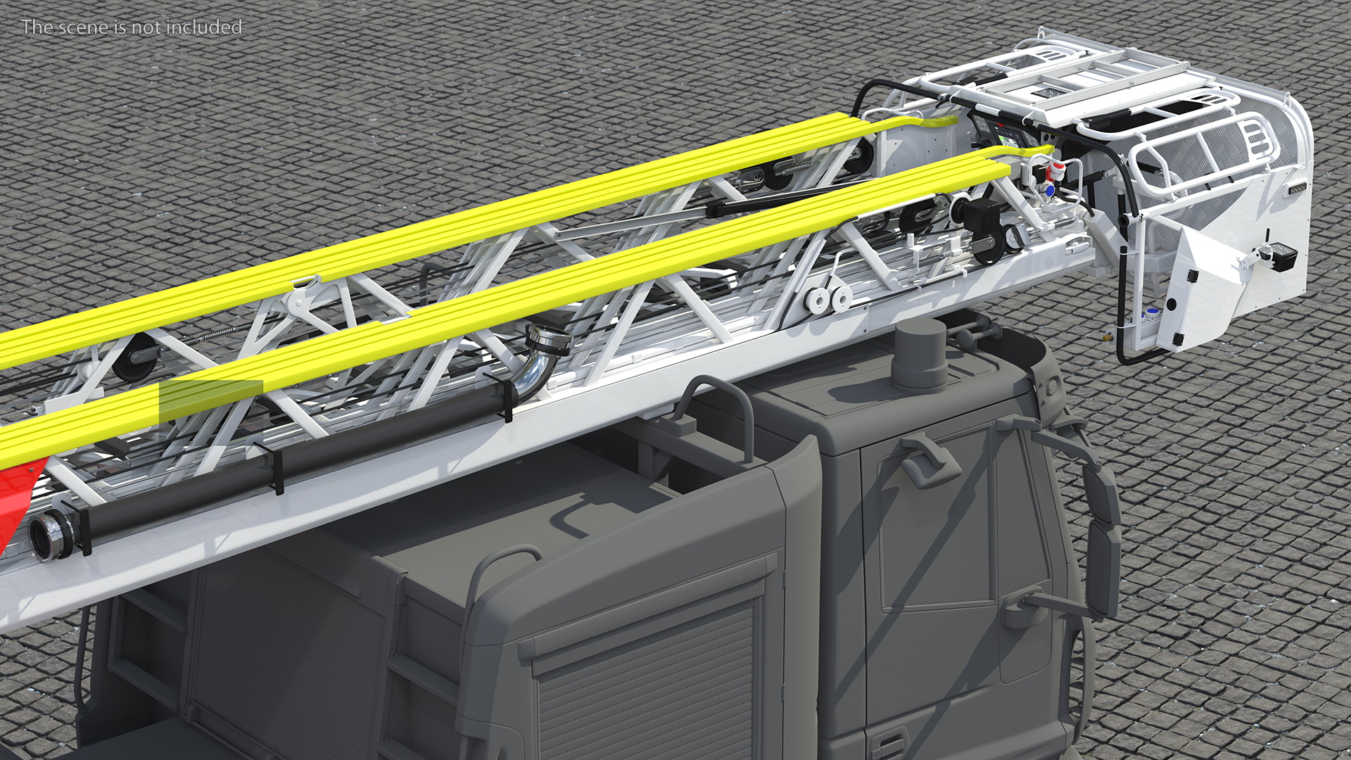 3D Turntable Ladder Rigged model