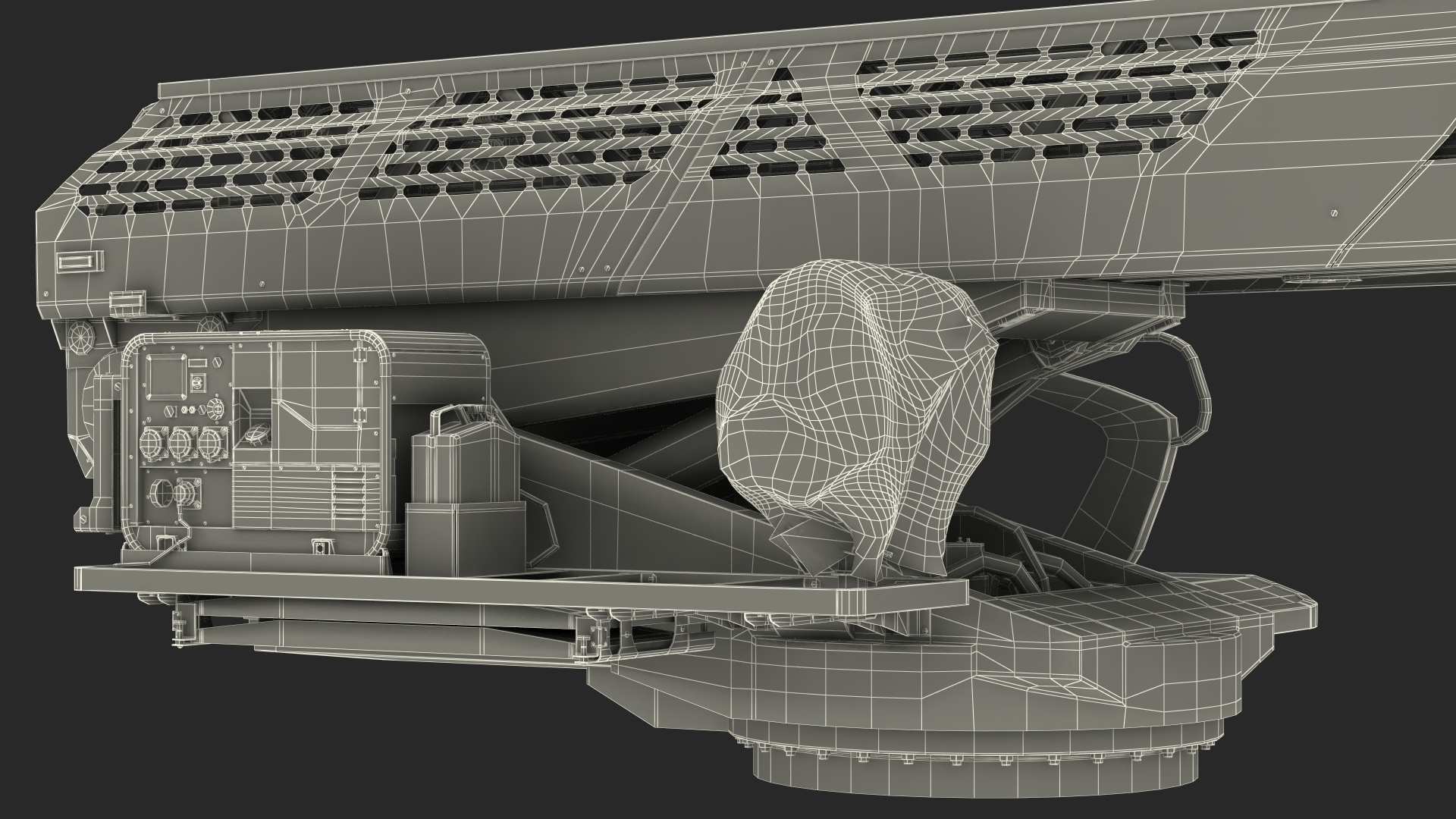 3D Turntable Ladder Rigged model