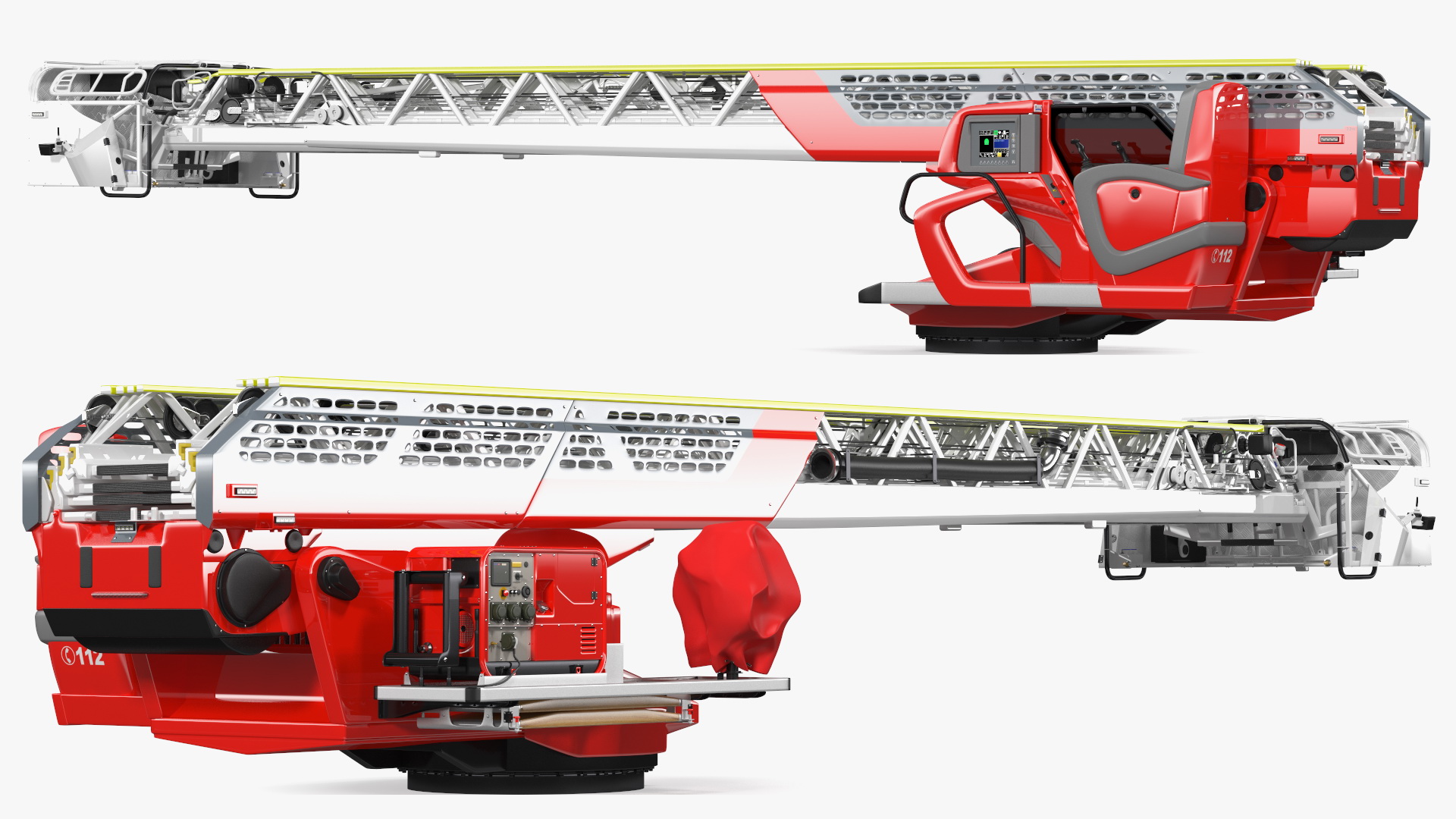 3D Turntable Ladder Rigged model