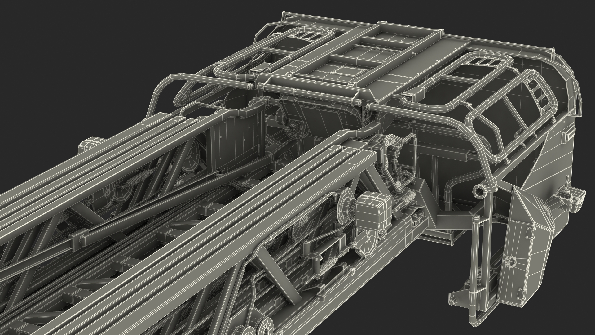 3D Turntable Ladder Rigged model