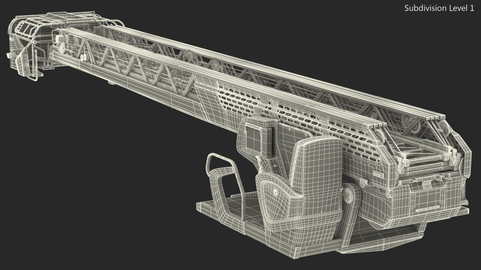 3D Turntable Ladder Rigged model