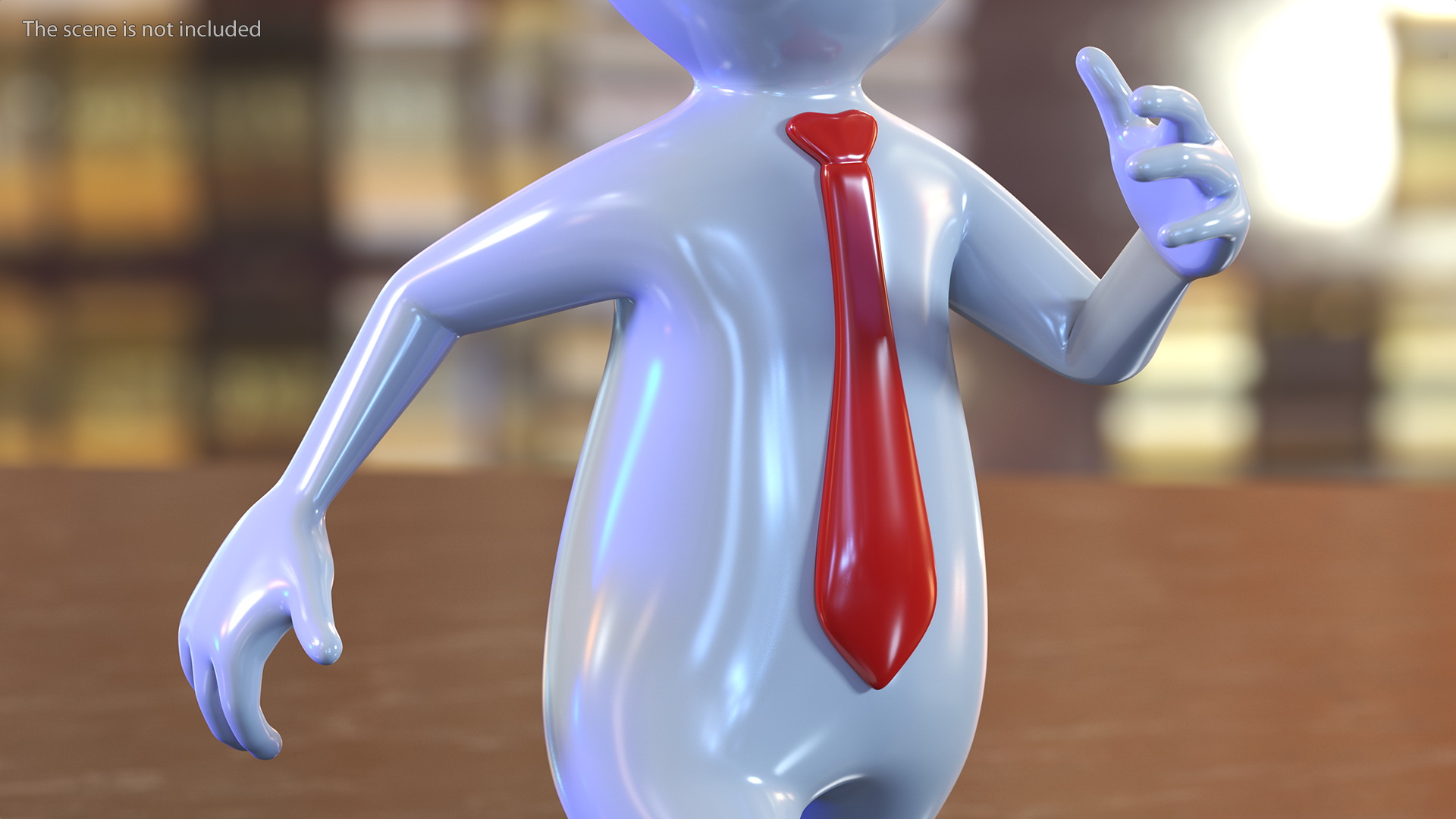 Running Stickman With Red Tie 3D model