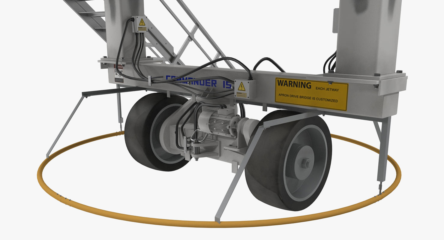 3D Airport Jetway Bridge Rigged model