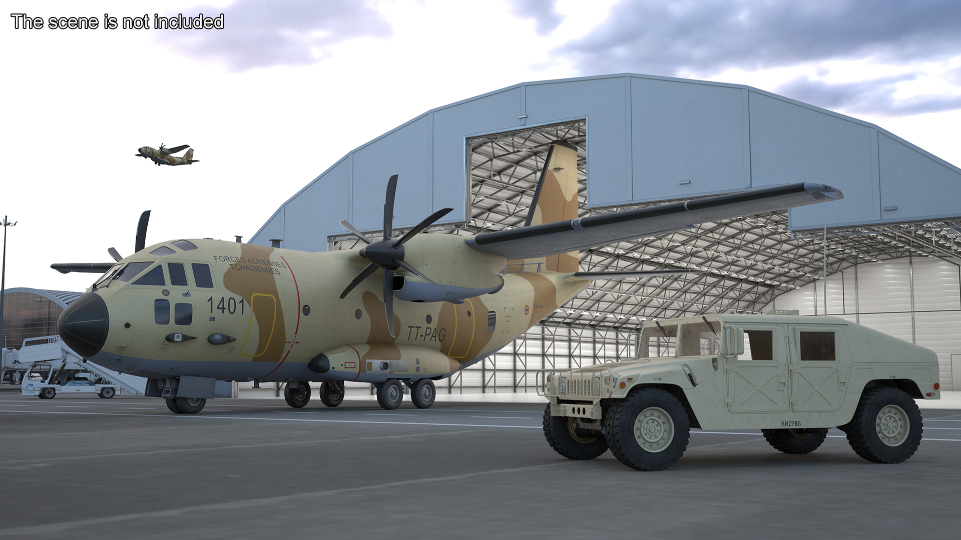 3D Alenia C-27J Spartan Brown