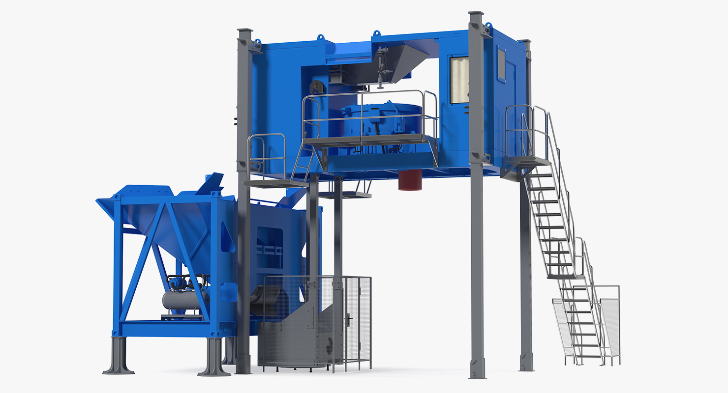 Mobile Mixing Plant Generic 3D