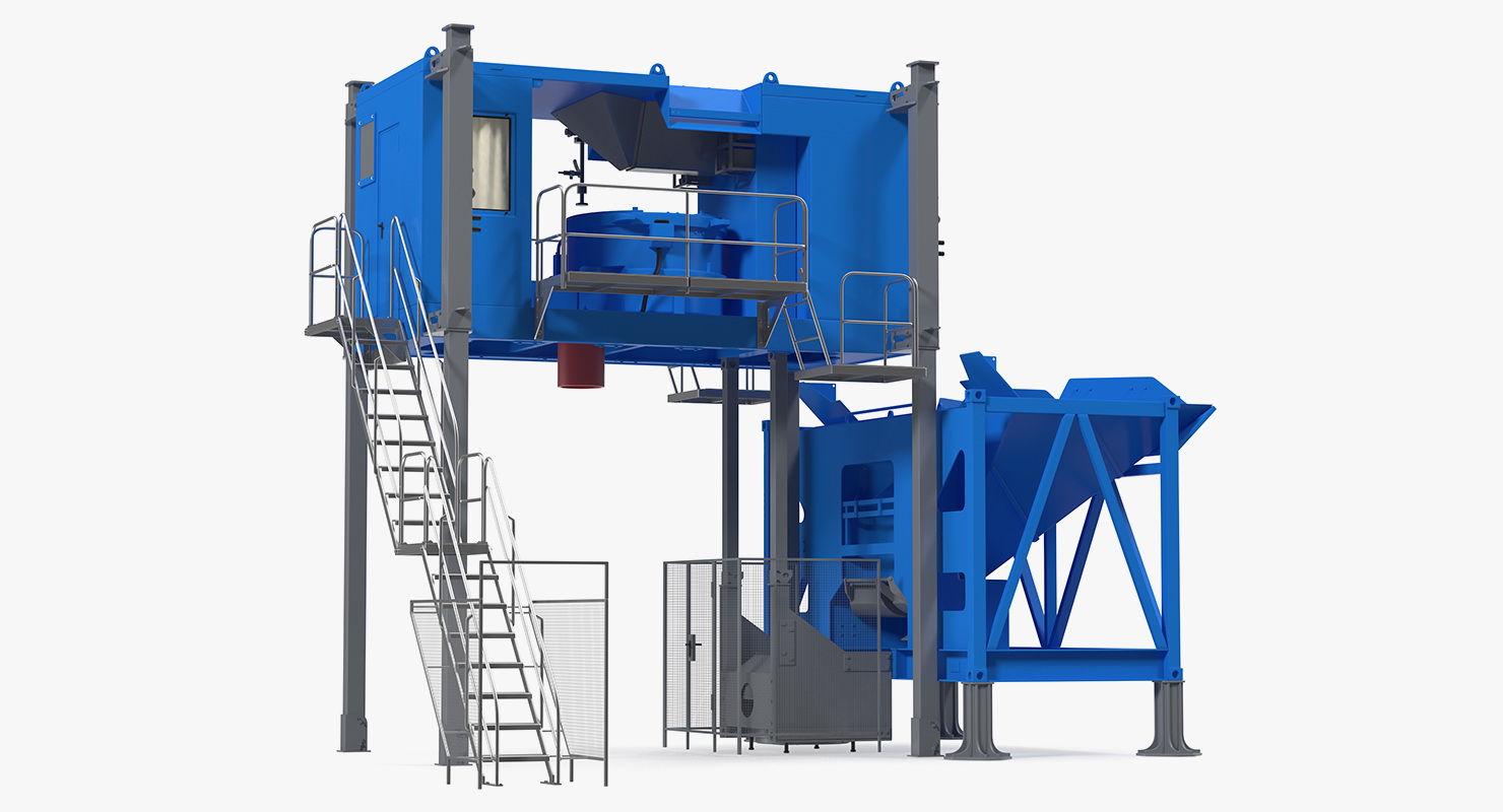 Mobile Mixing Plant Generic 3D