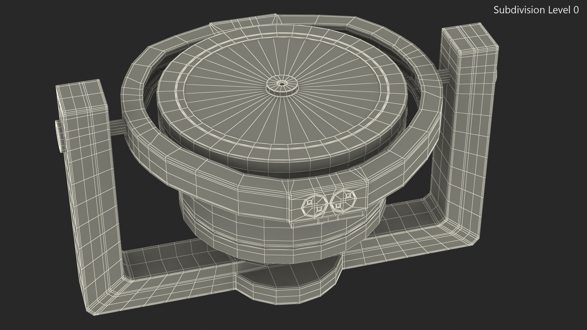 3D Red Marine Ship Compass model