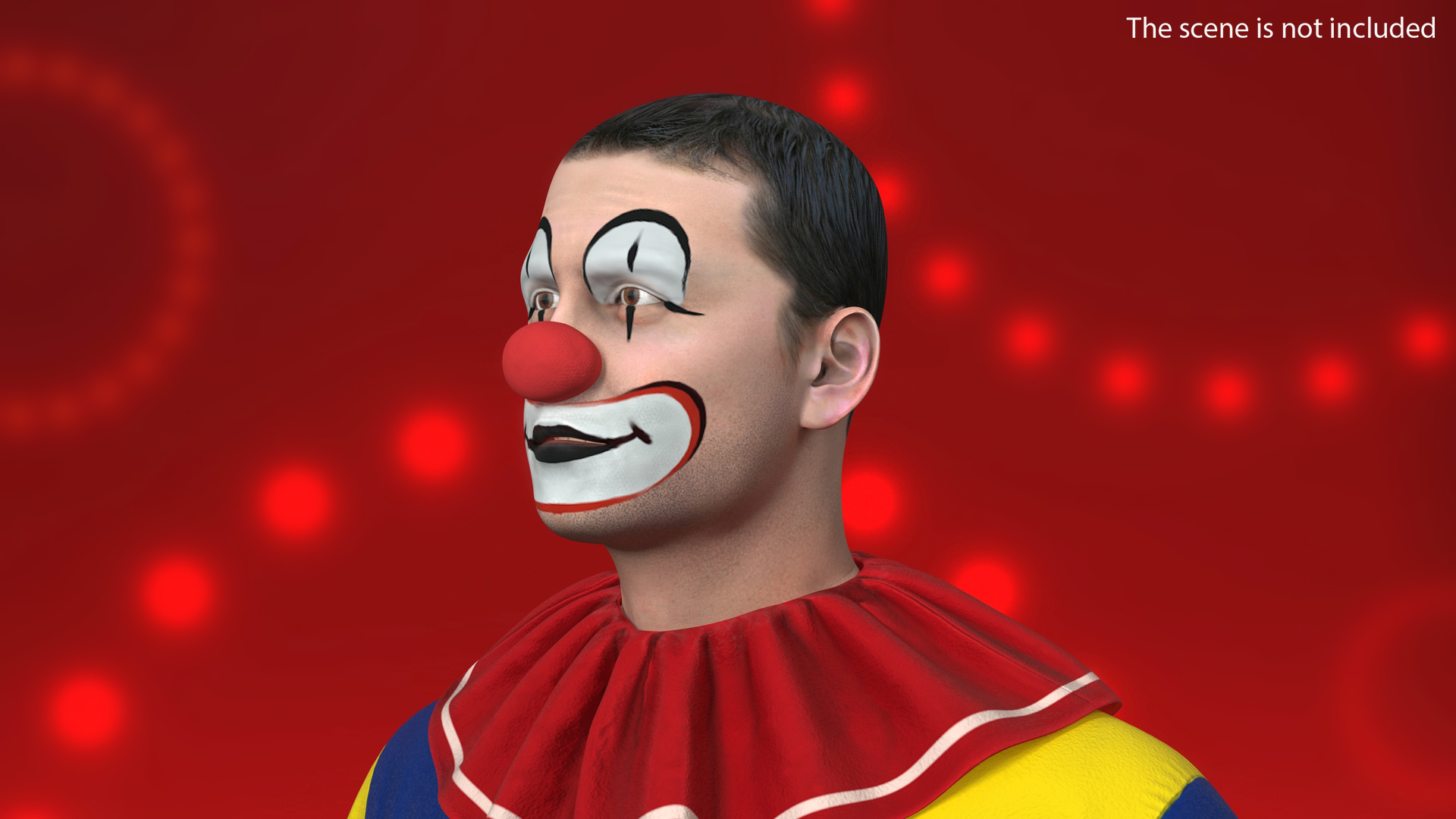 Circus Clown Head 3D