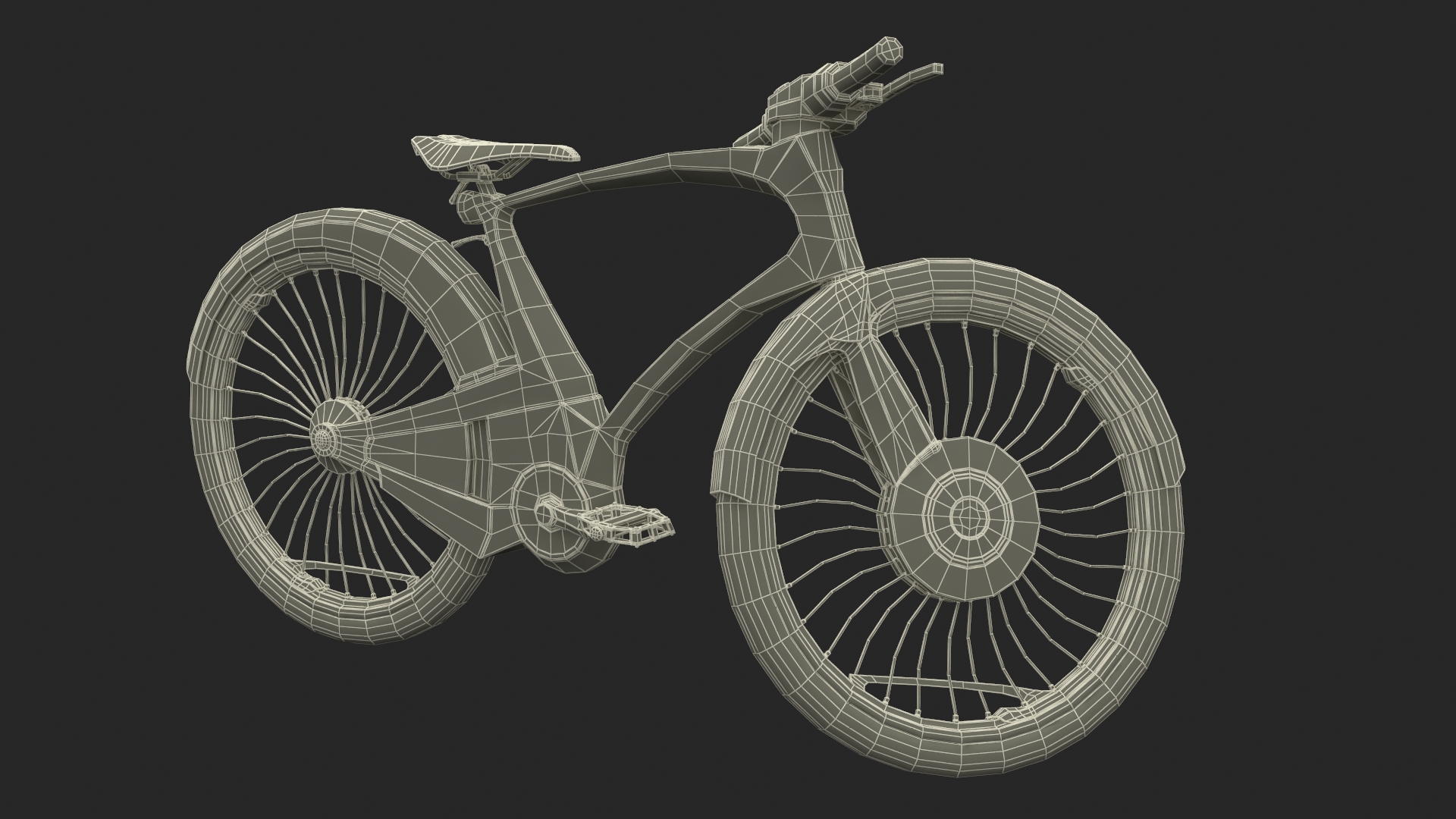 3D Futuristic Urban Bicycle Orange