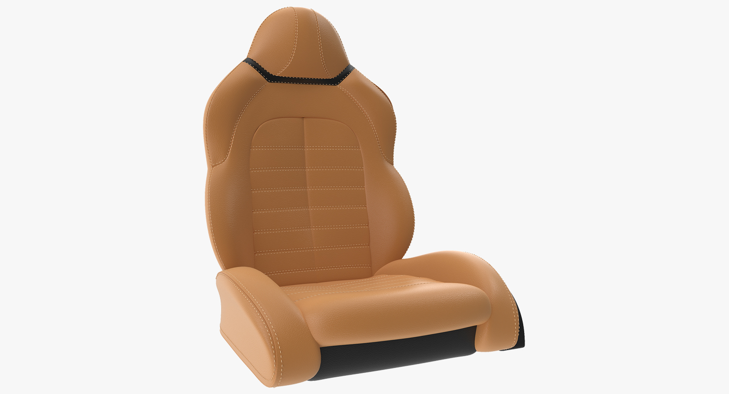 3D Sports Car Front Seat