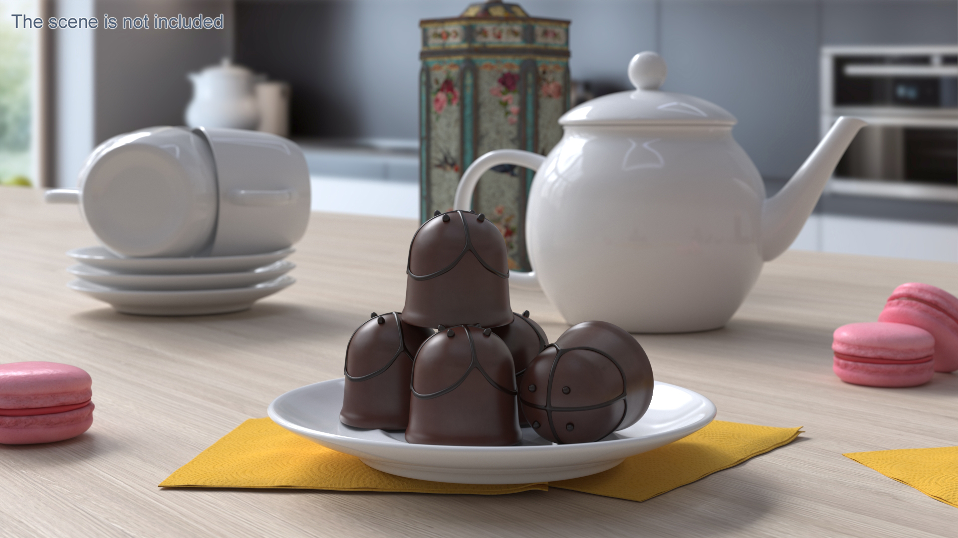 3D Chocolate Truffle Candy model