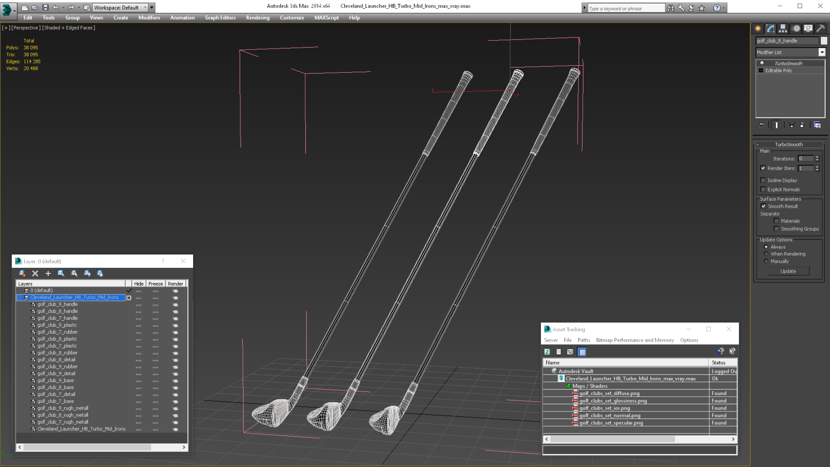 Cleveland Launcher HB Turbo Mid Irons 3D