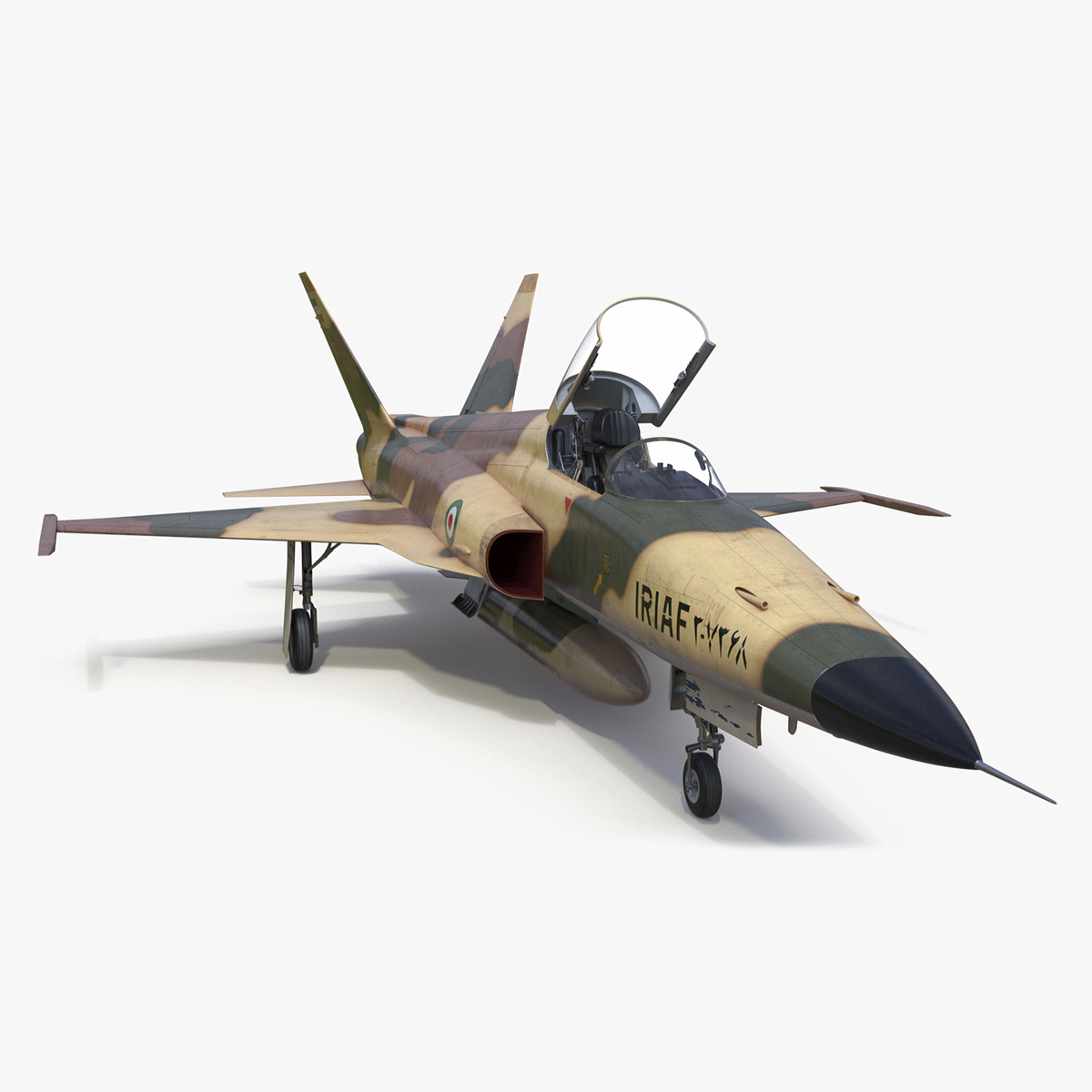 Iranian HESA Saeqeh Fighter Aircraft Rigged for Maya 3D