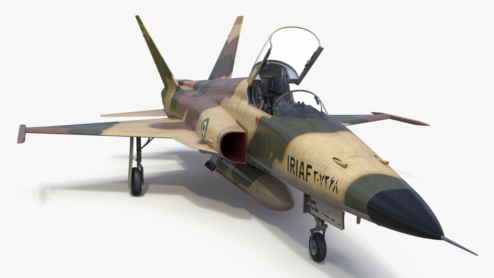 Iranian HESA Saeqeh Fighter Aircraft Rigged for Maya 3D