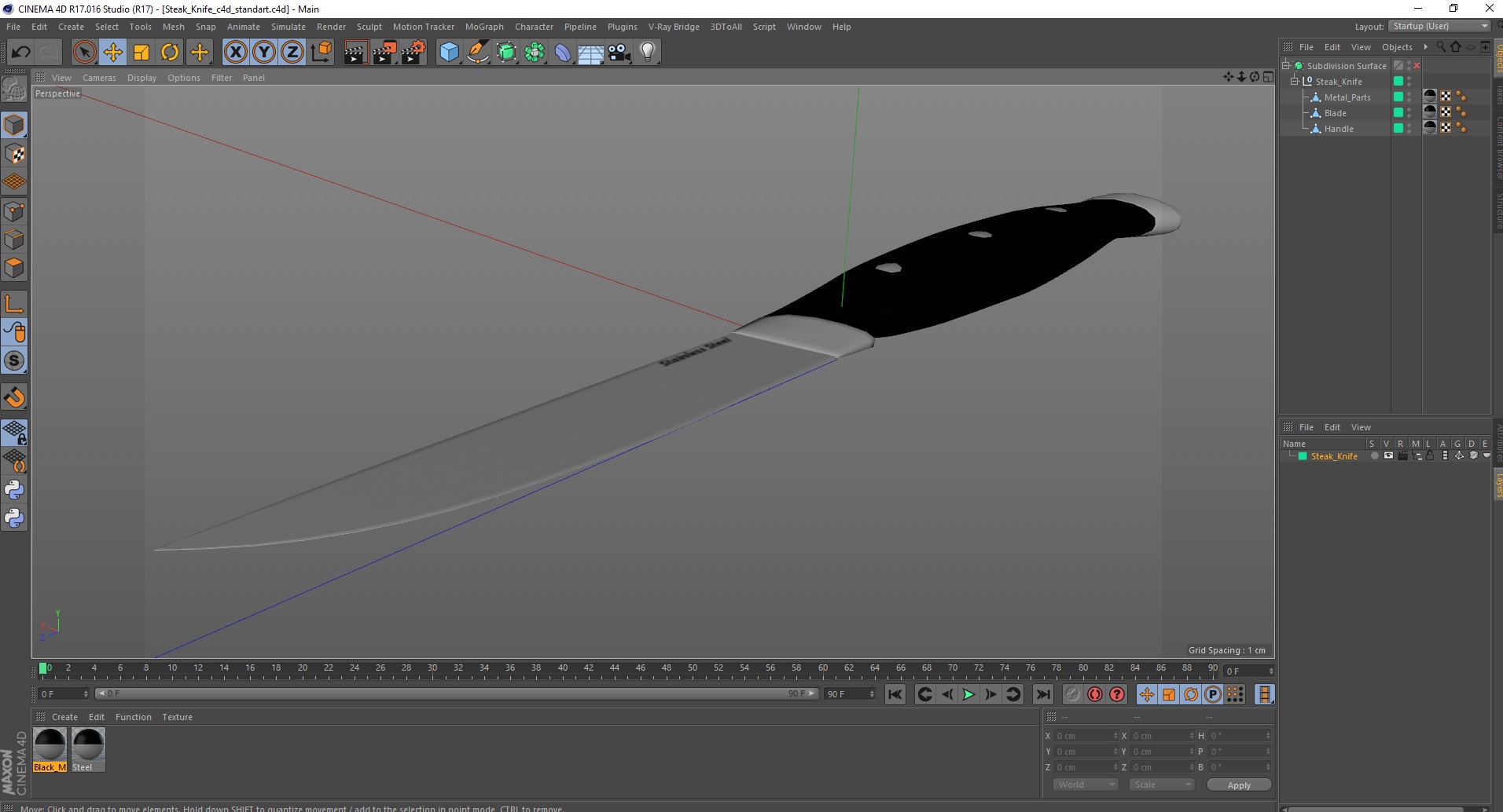 Classic Steak Knife 3D model