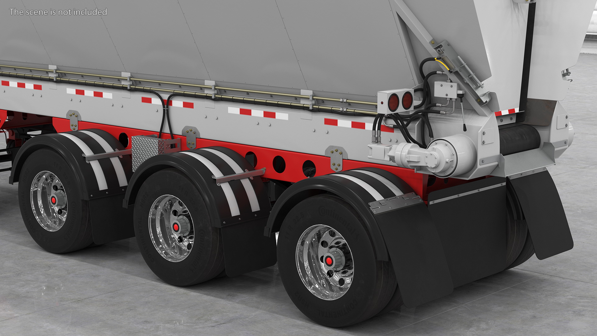 3D Heavy Truck With Bottom Trailer Rigged model