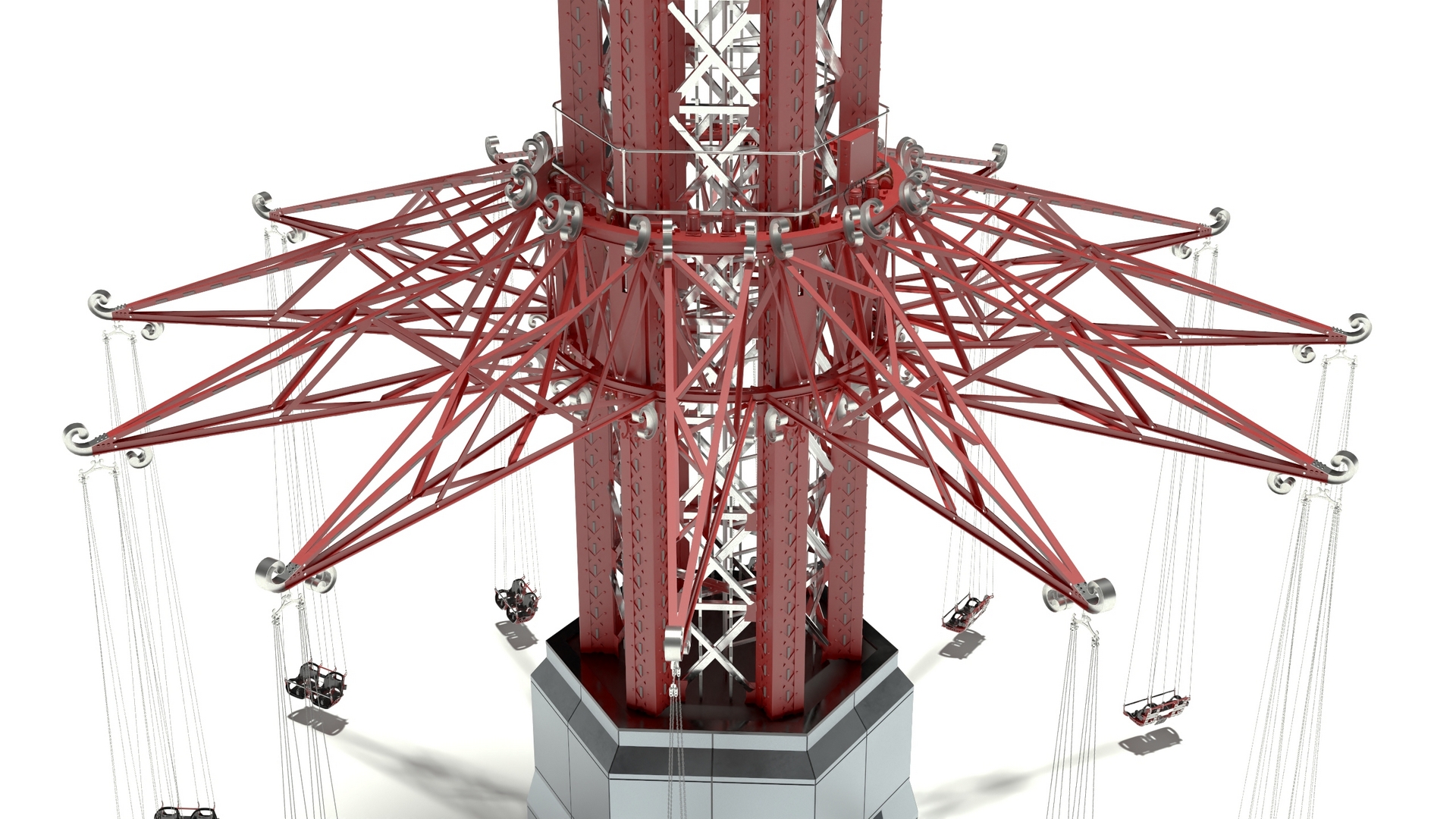 3D Vertical swing Carousel model