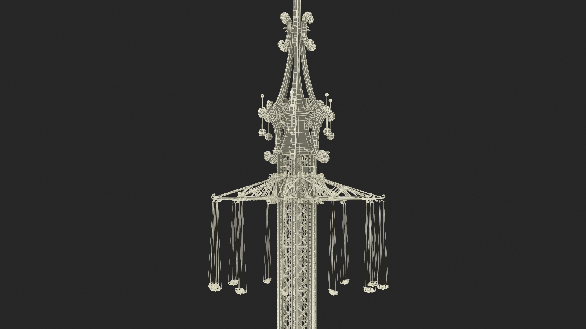 3D Vertical swing Carousel model