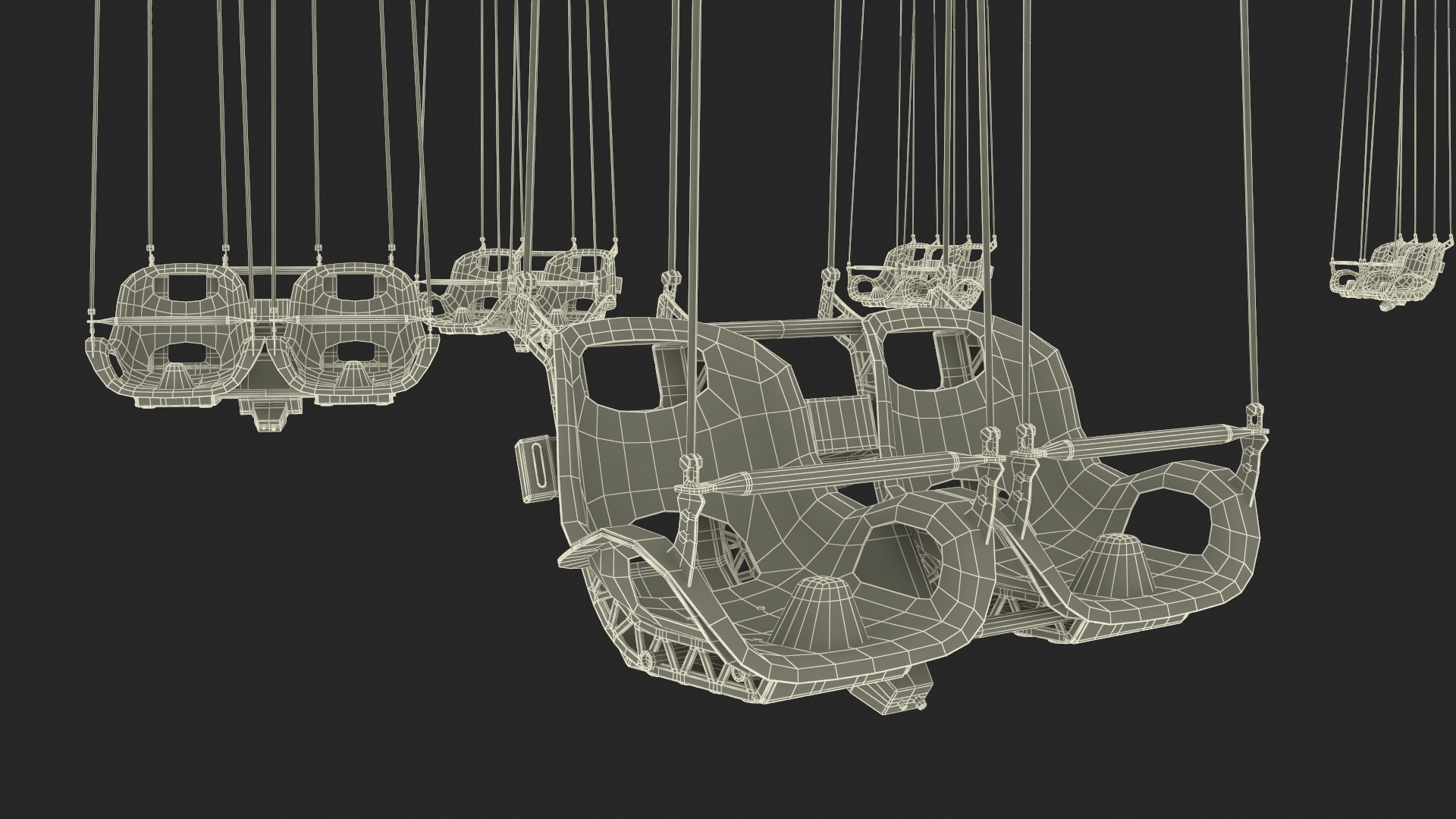 3D Vertical swing Carousel model