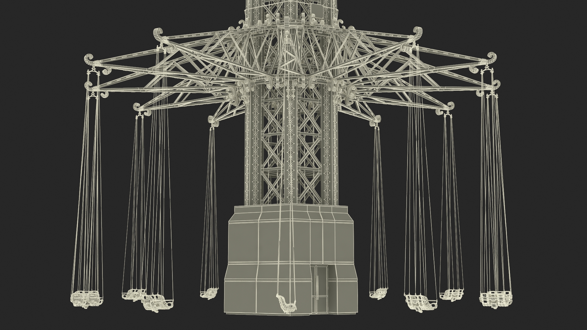 3D Vertical swing Carousel model