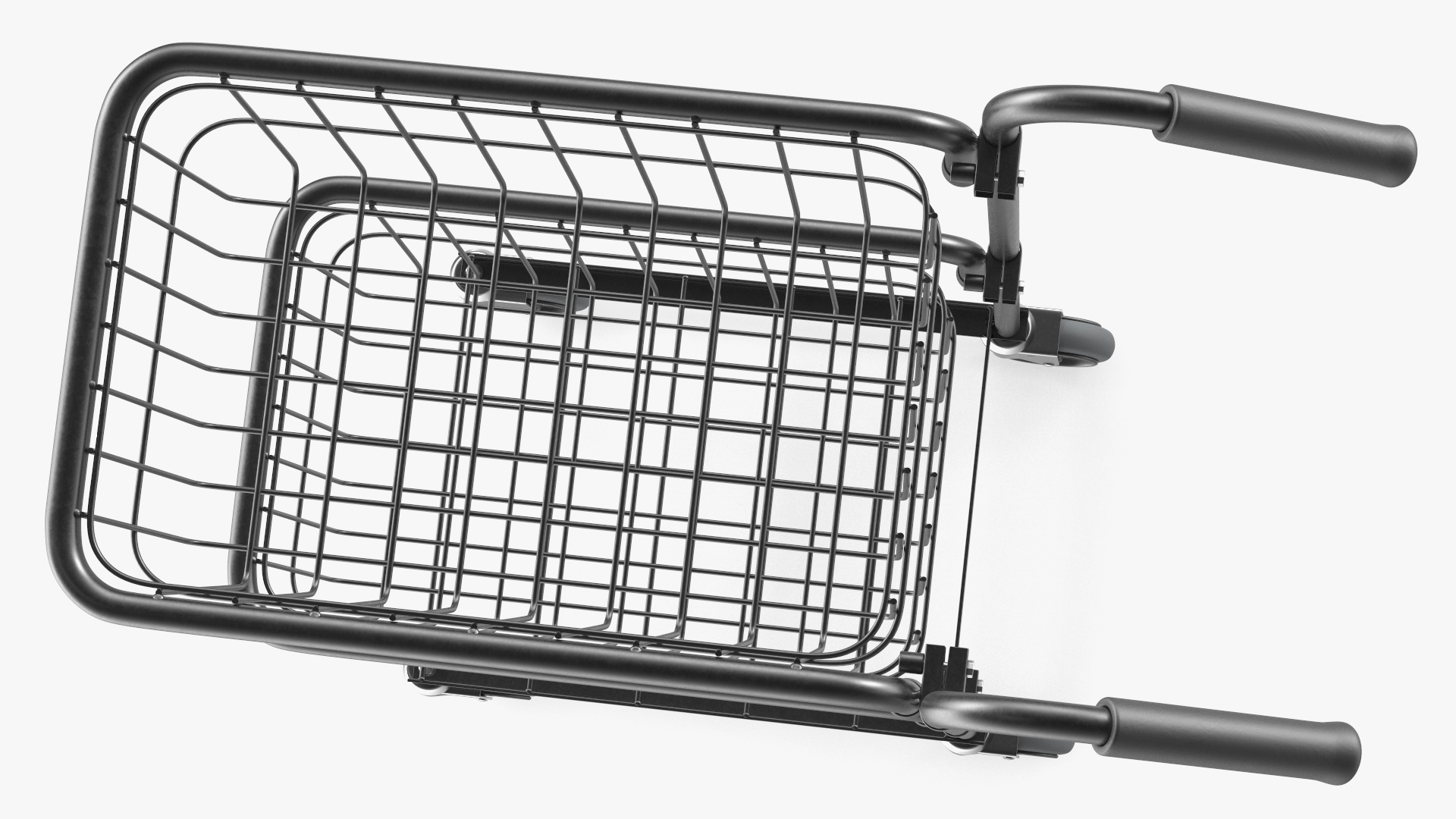 3D model Mini Trolley with Two Baskets Black