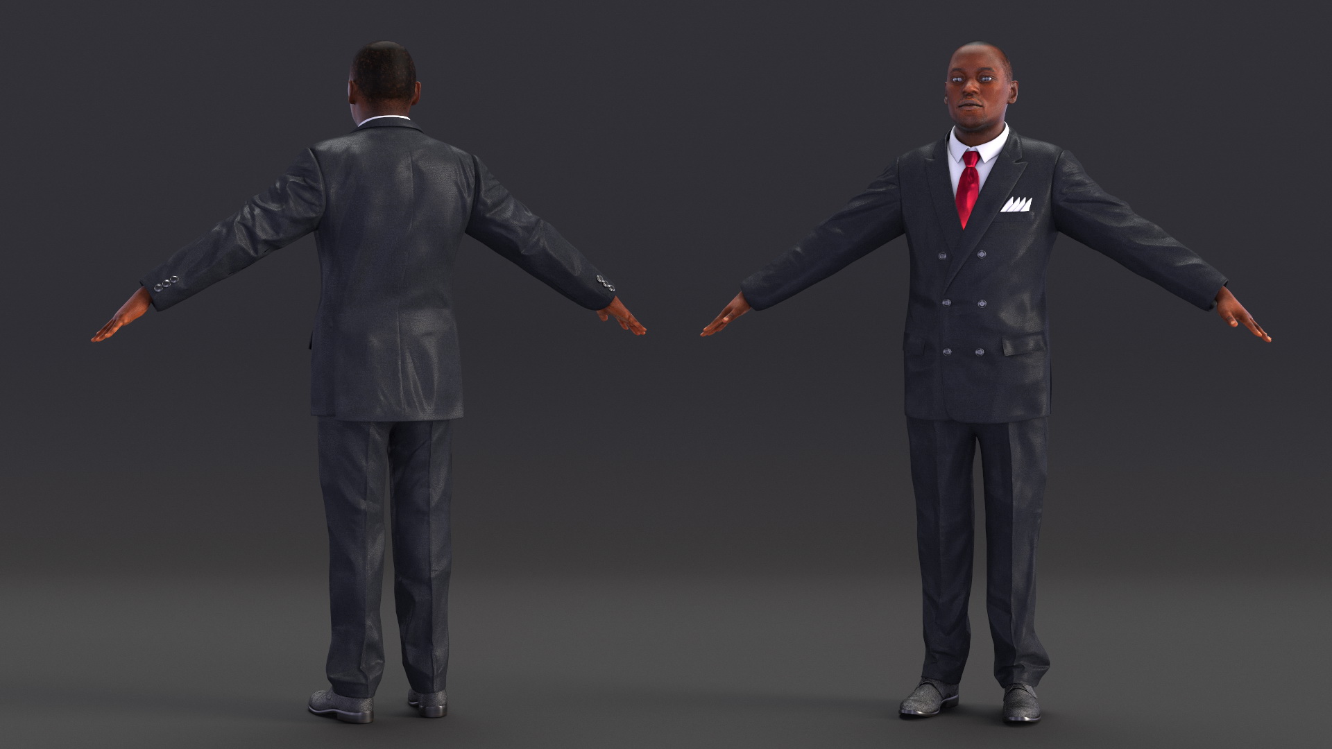 Stylish African American Business Man 3D