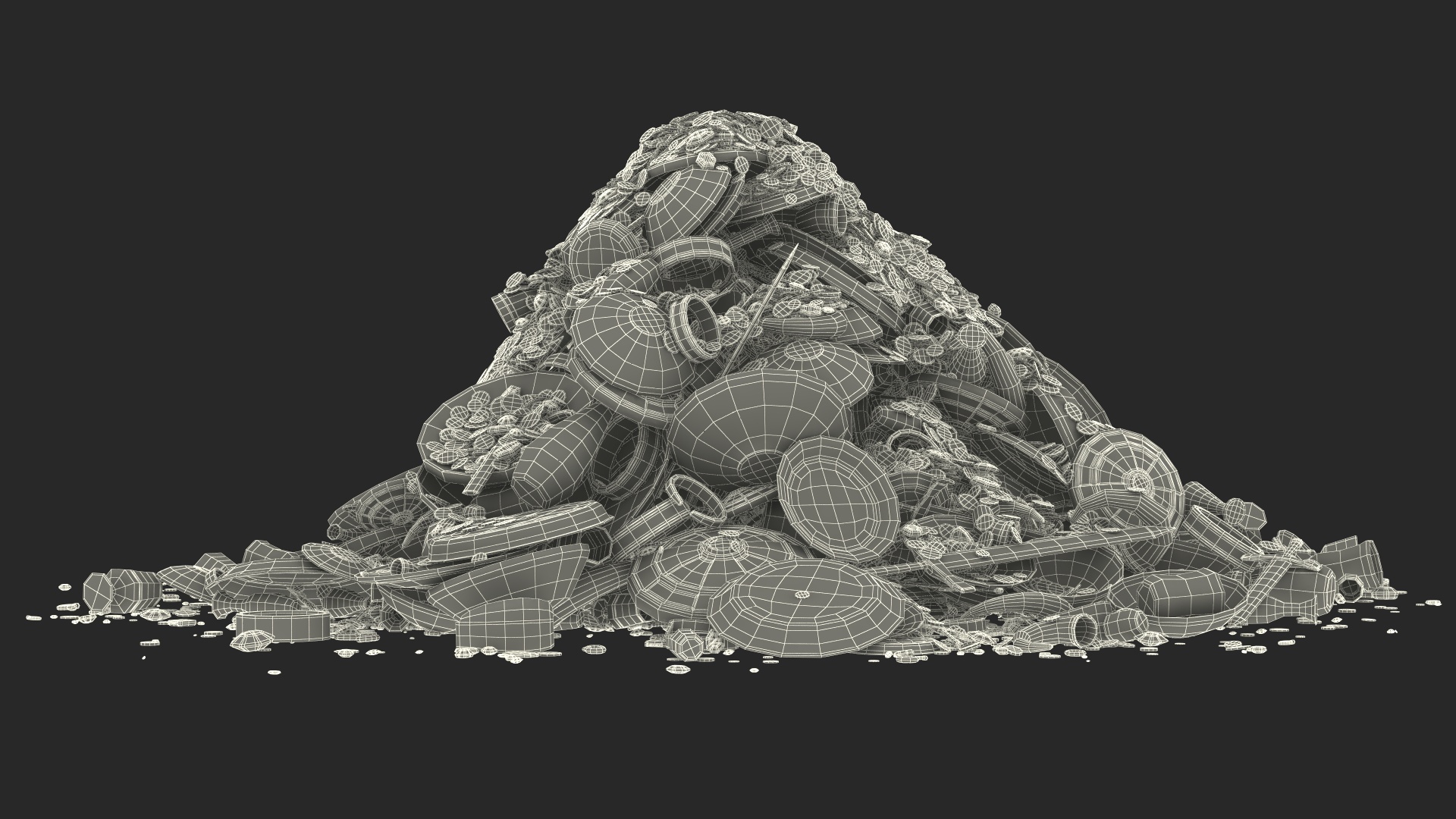 3D Large Pile of Treasures model