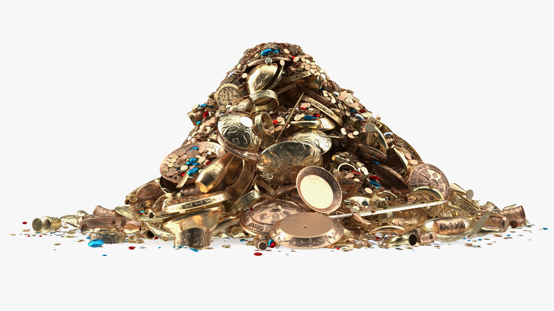 3D Large Pile of Treasures model