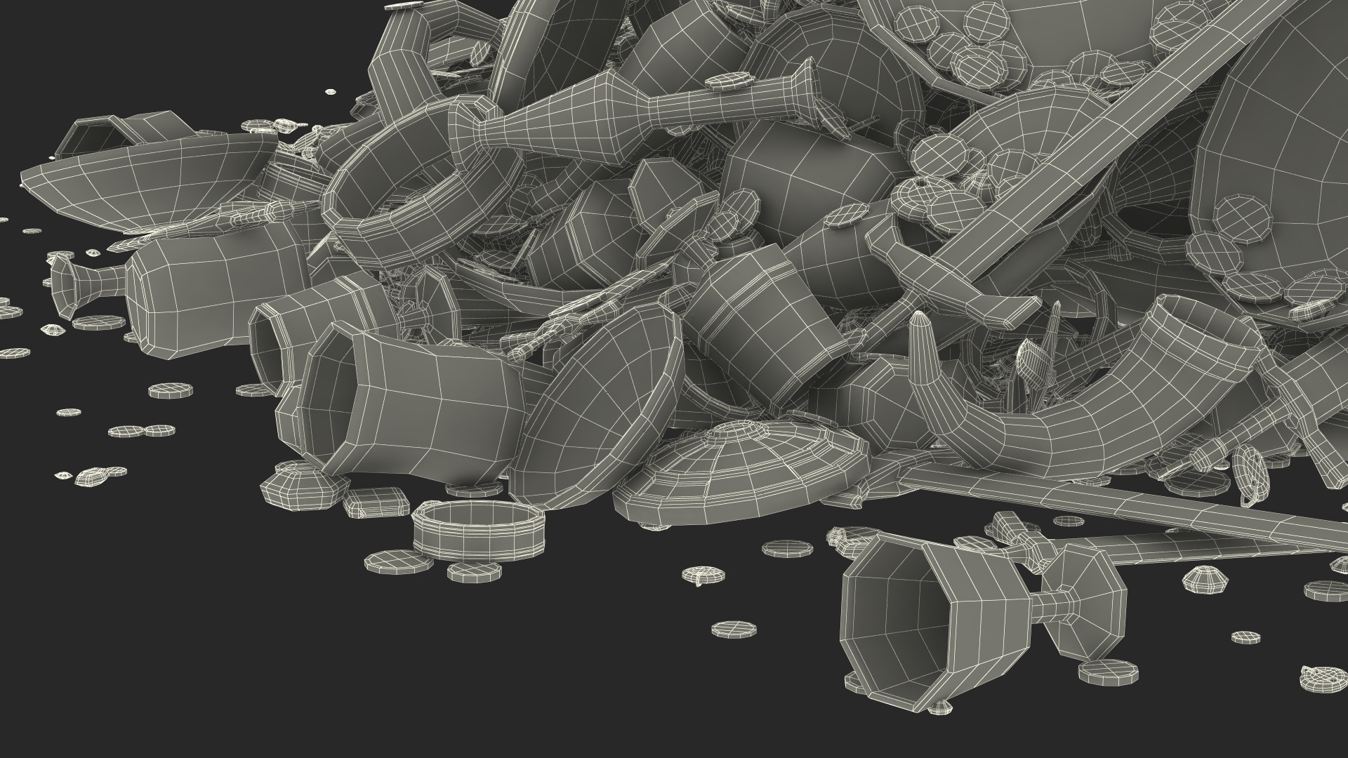 3D Large Pile of Treasures model