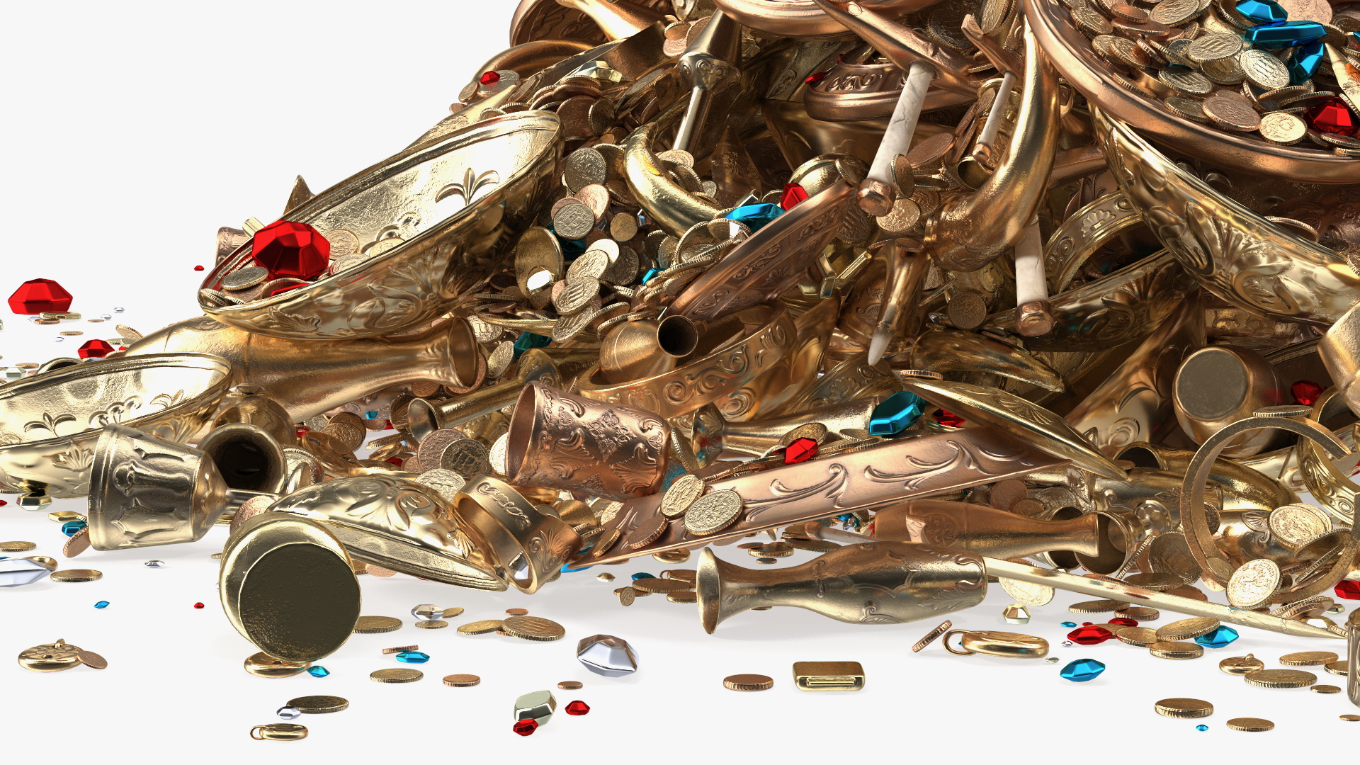 3D Large Pile of Treasures model