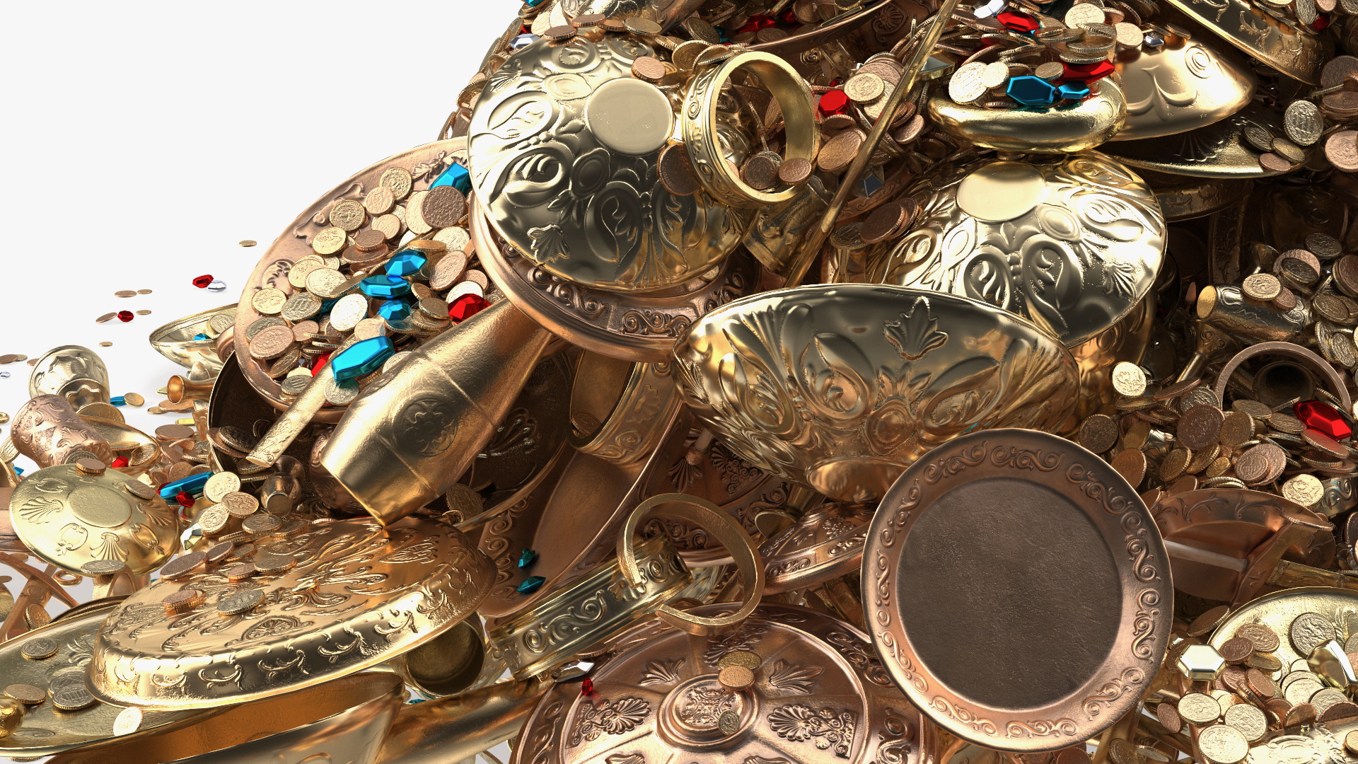 3D Large Pile of Treasures model