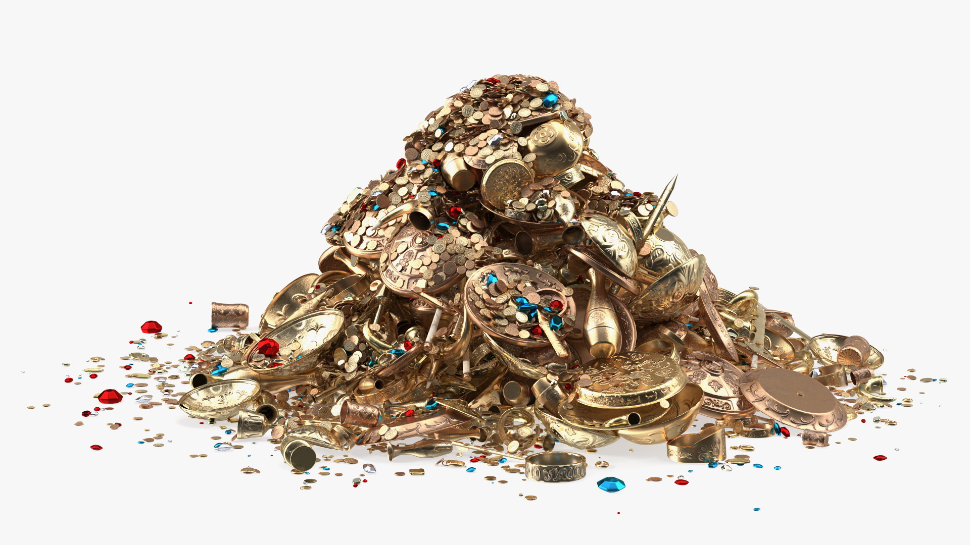 3D Large Pile of Treasures model