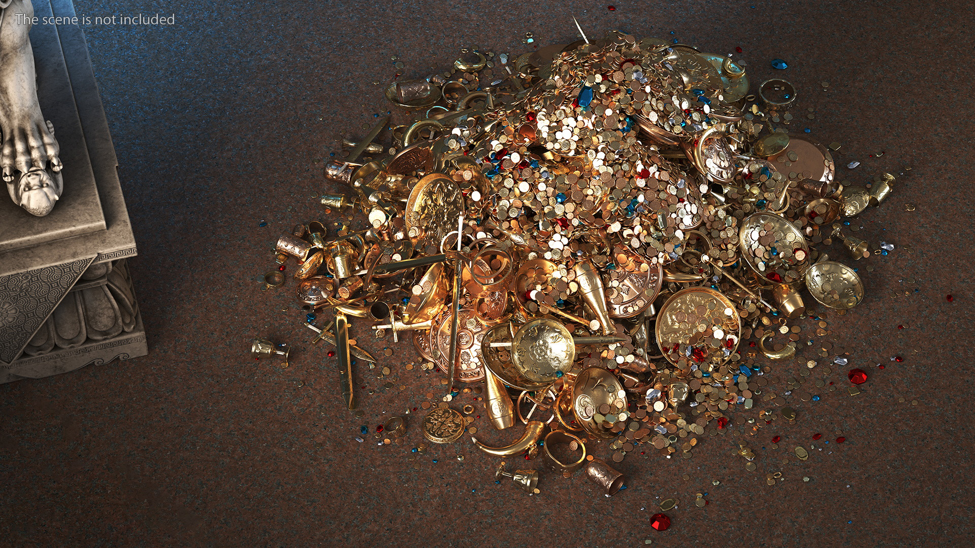 3D Large Pile of Treasures model