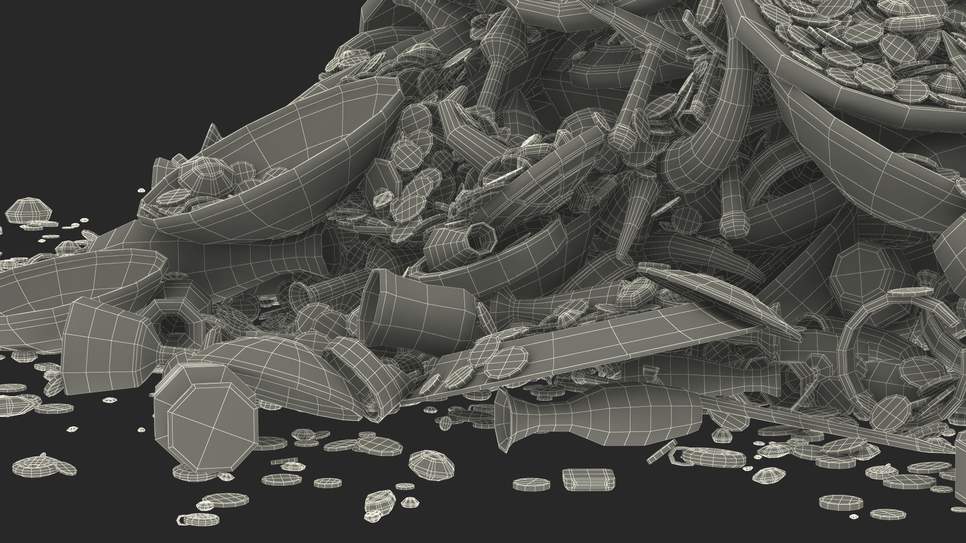 3D Large Pile of Treasures model