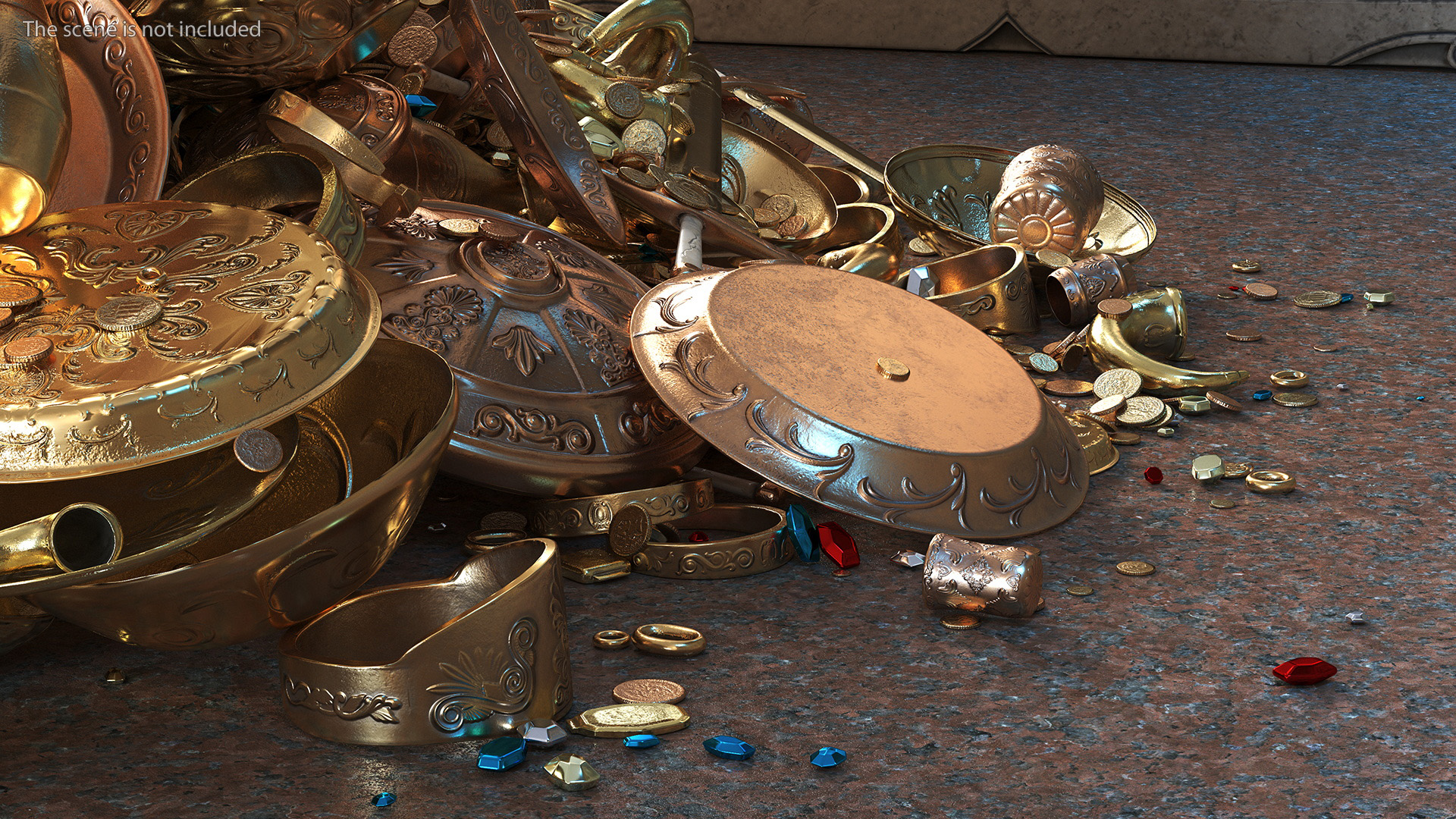 3D Large Pile of Treasures model