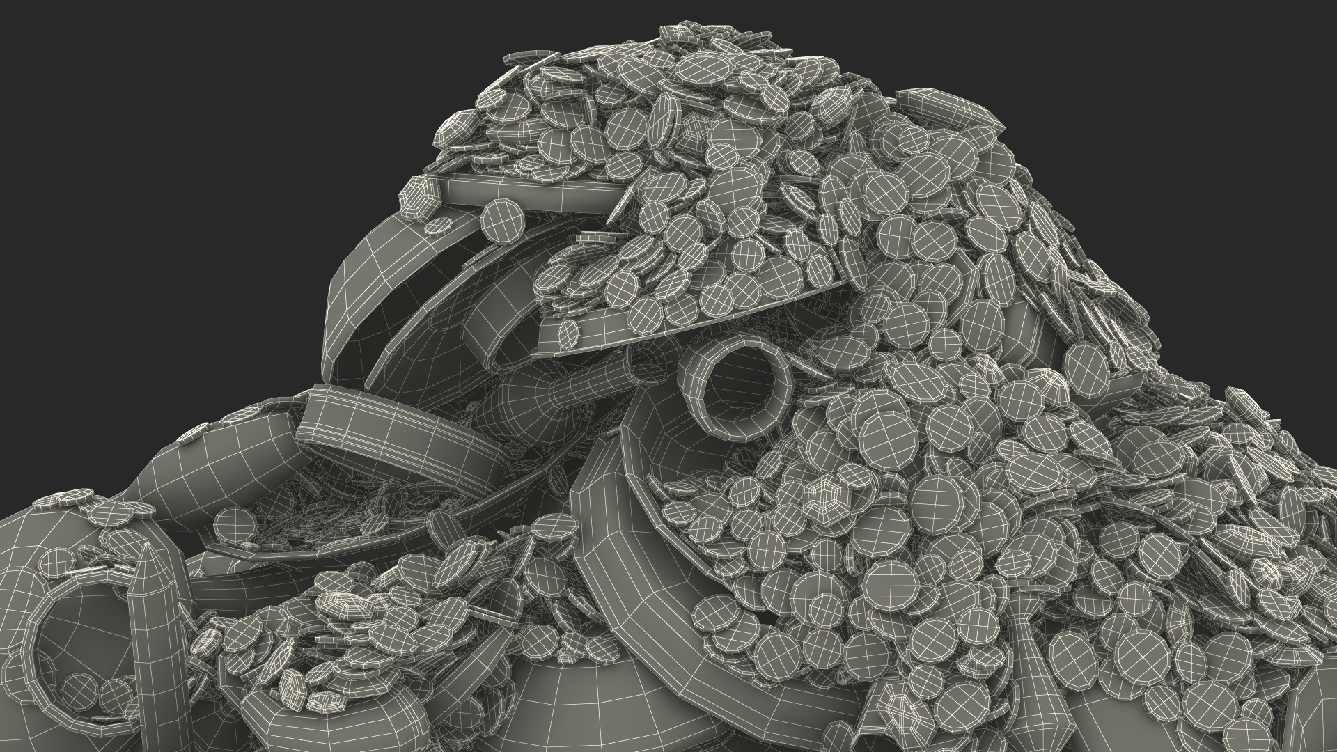 3D Large Pile of Treasures model