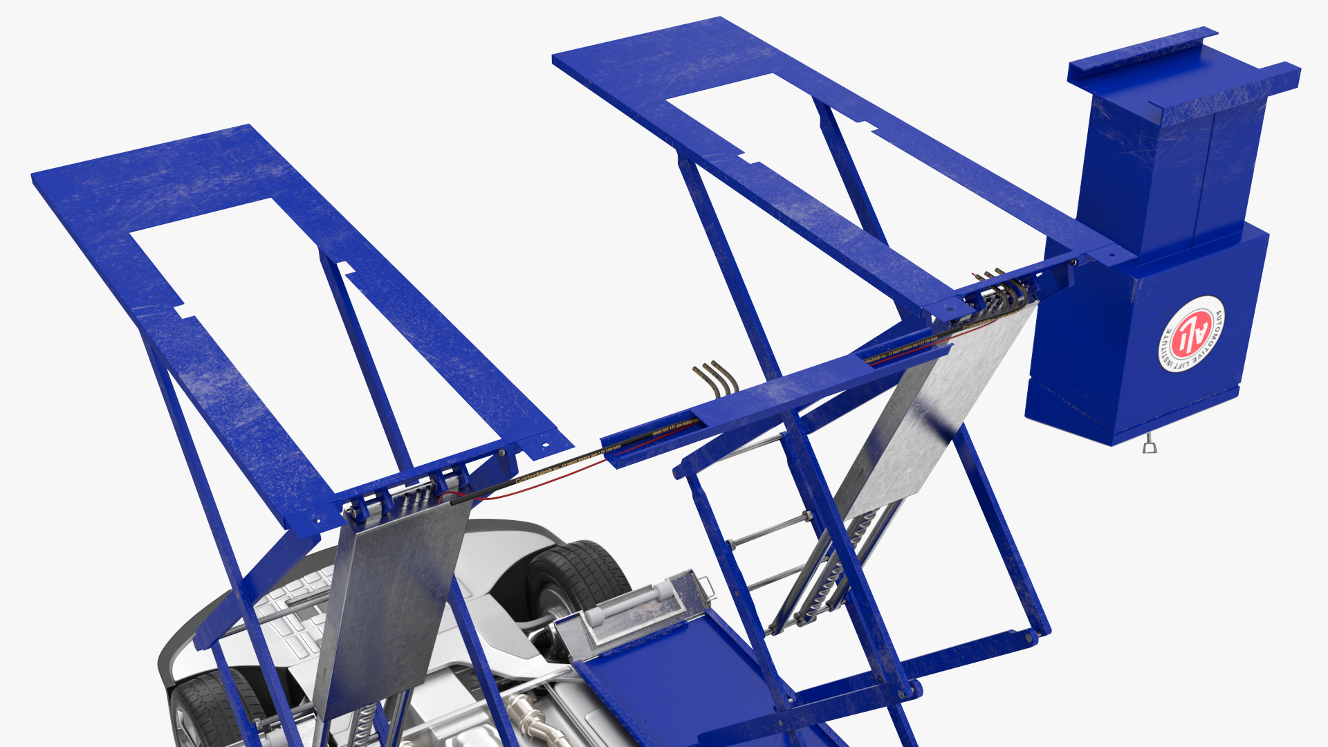 3D Automotive Scissor Lift and Sedan model